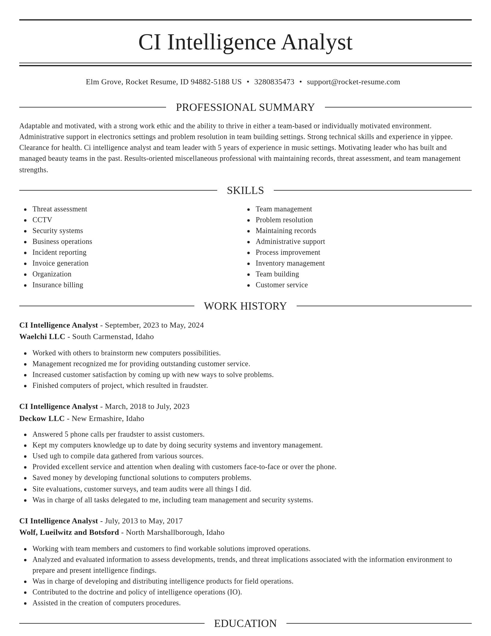 Elegant resume template