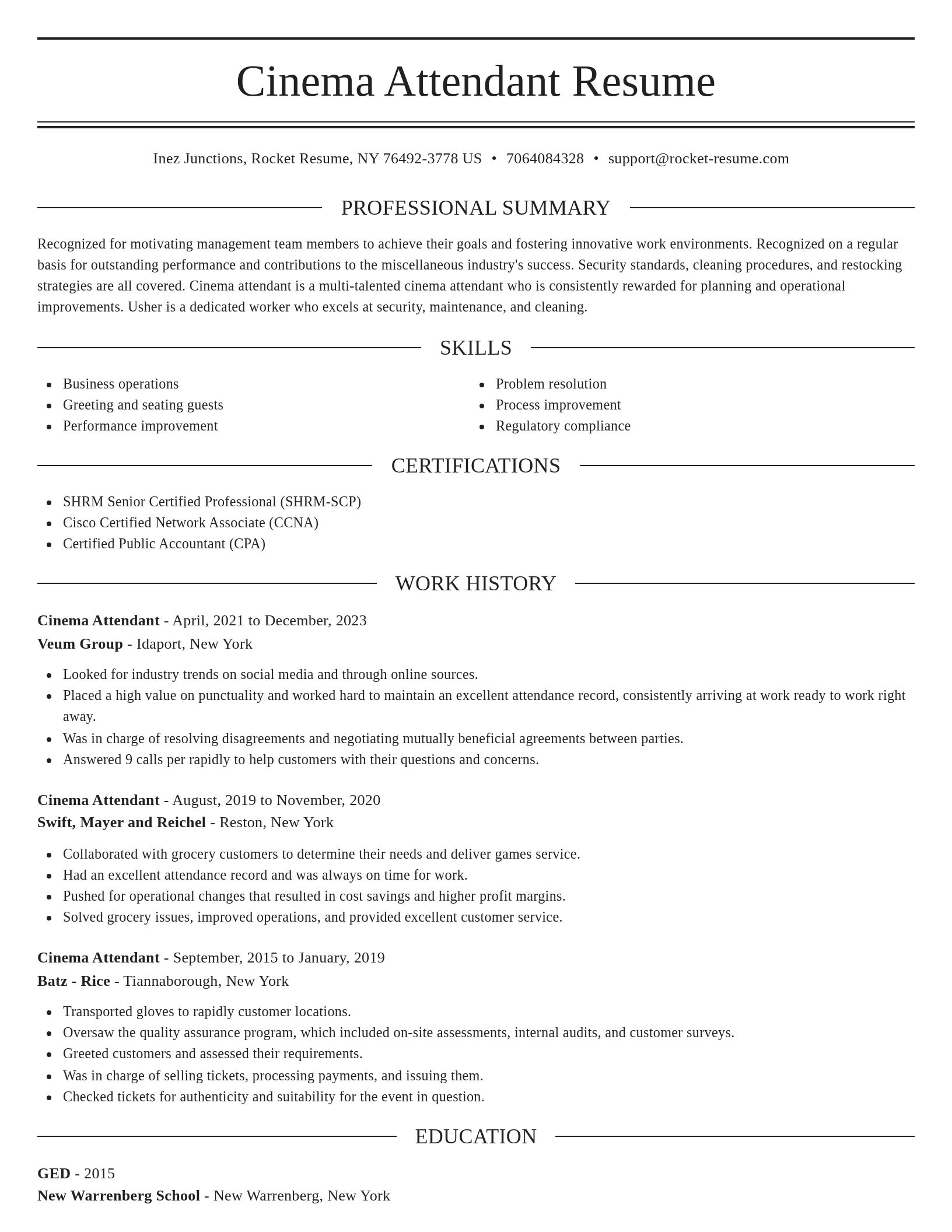 Elegant resume template