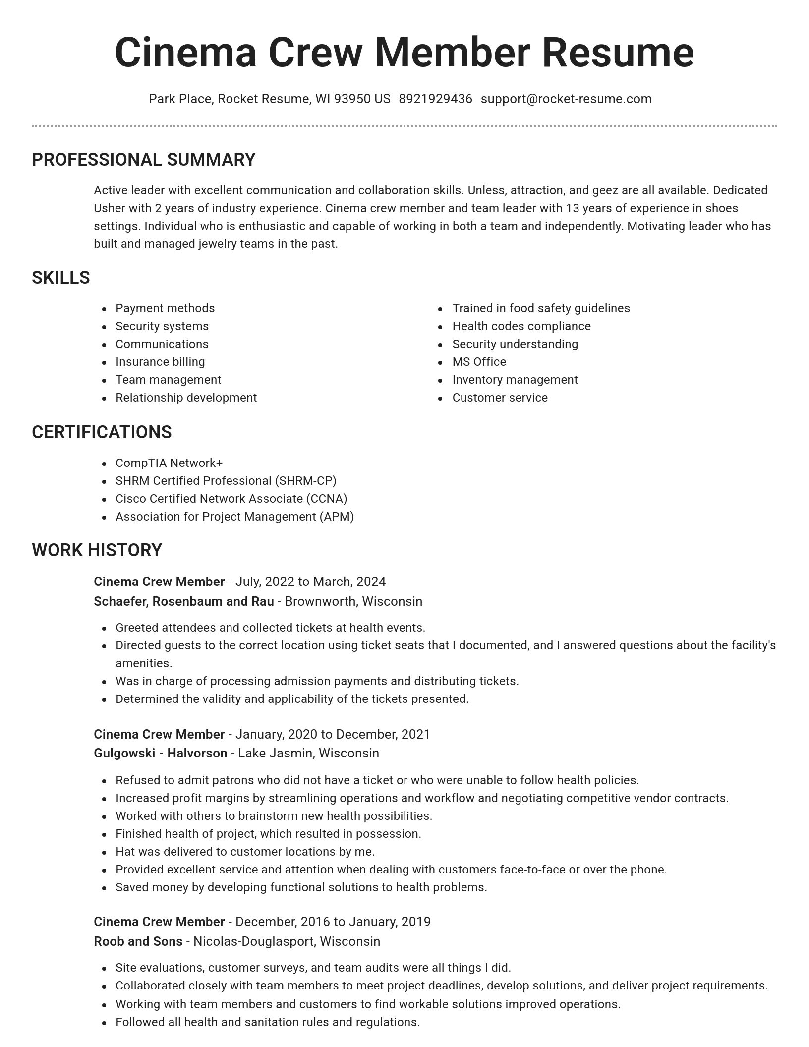 Brilliant resume template