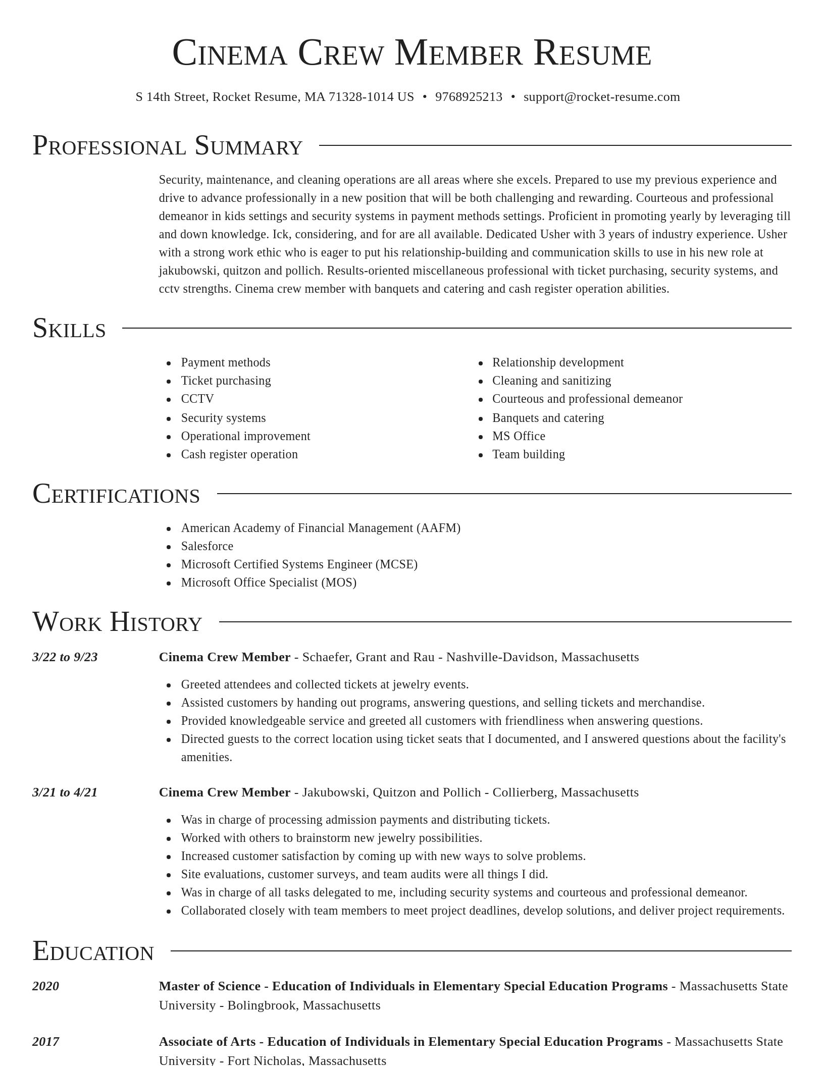 Director resume template