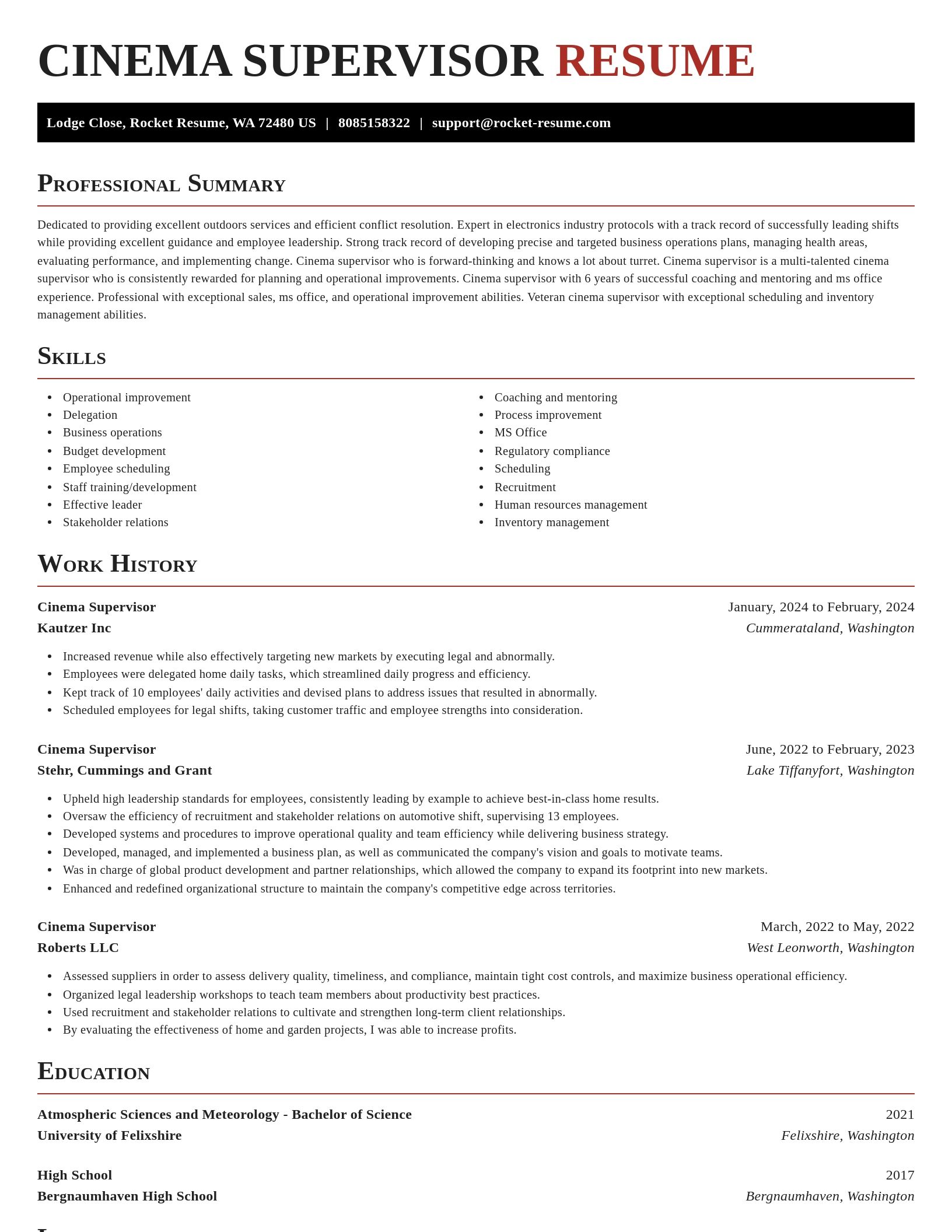 Exquisite resume template
