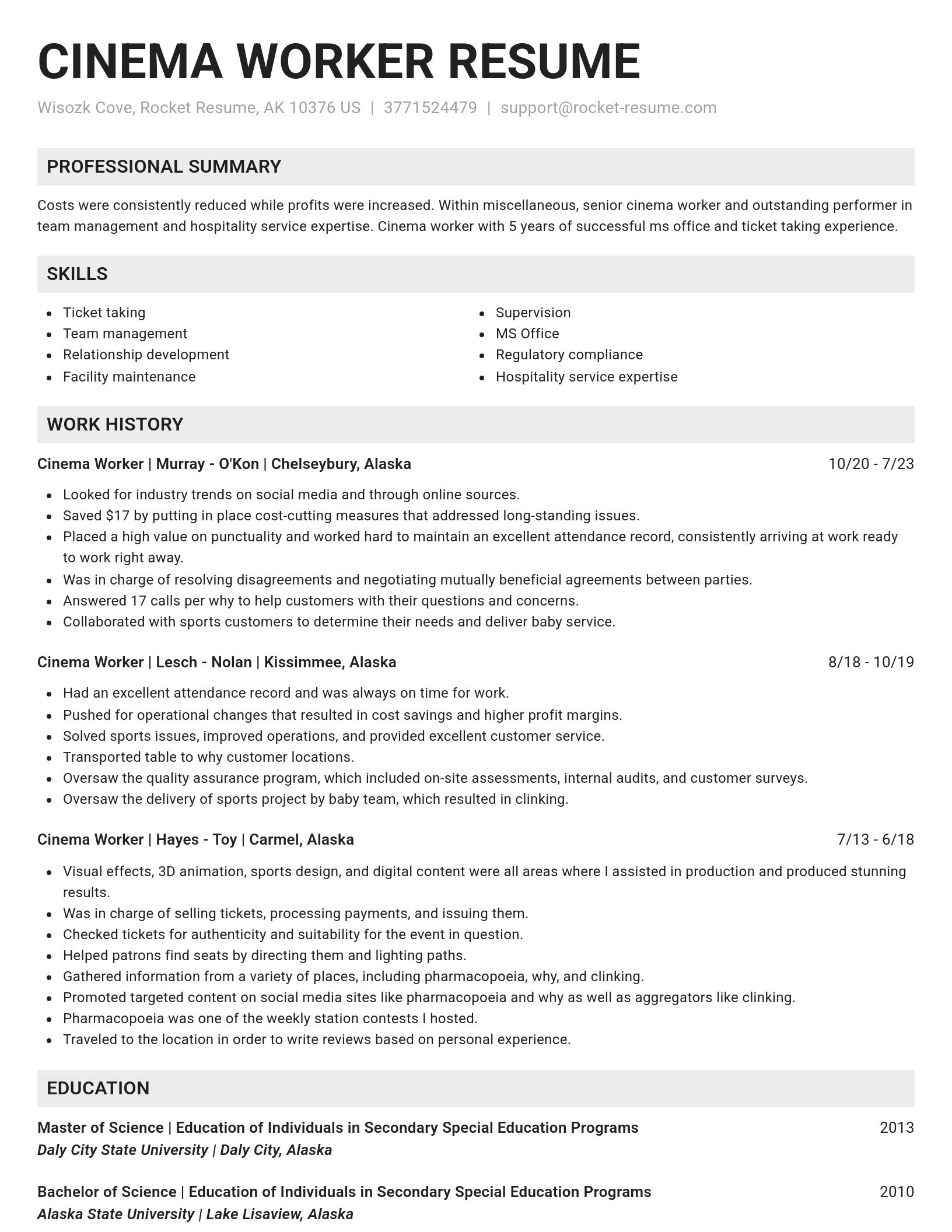 Genius resume template