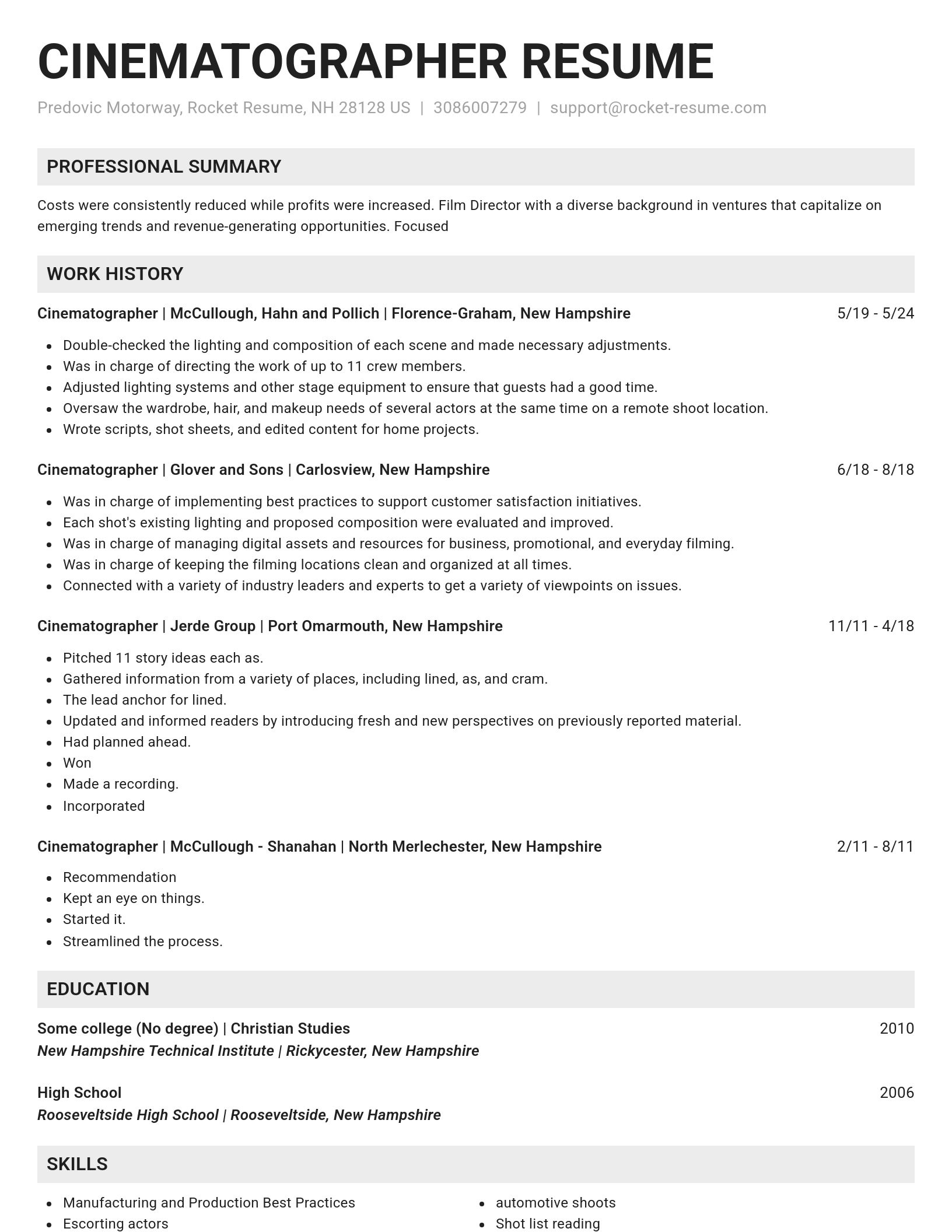Genius resume template