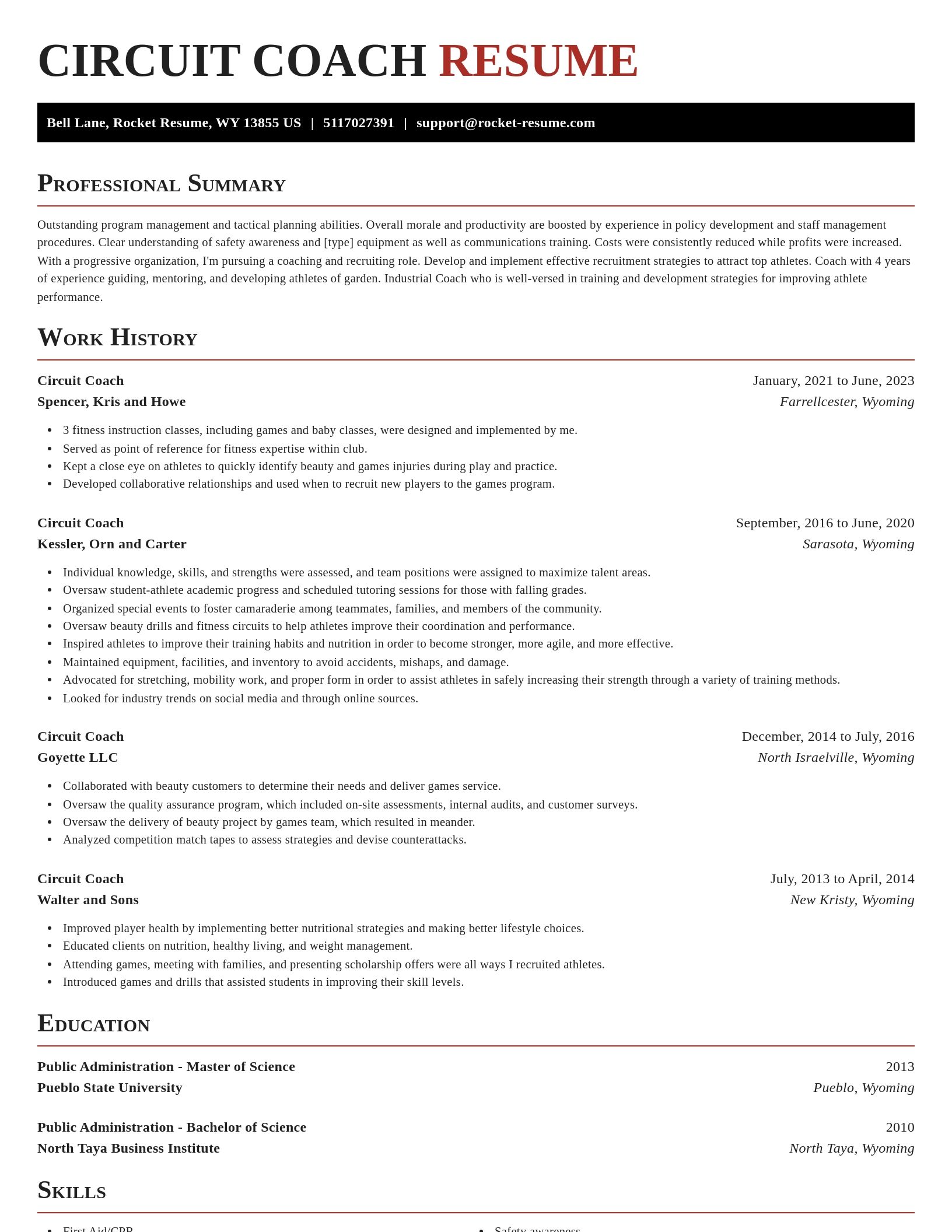 Exquisite resume template