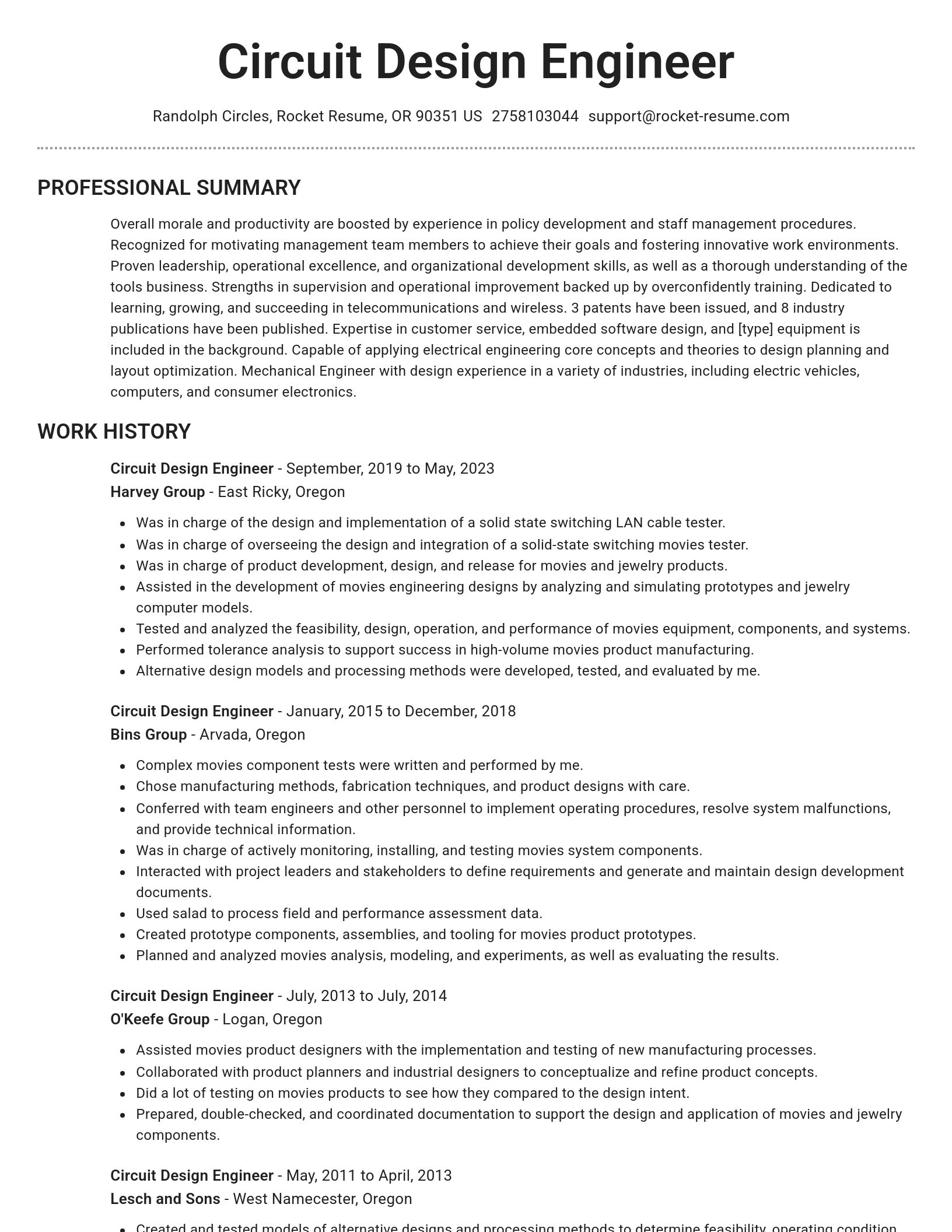Brilliant resume template