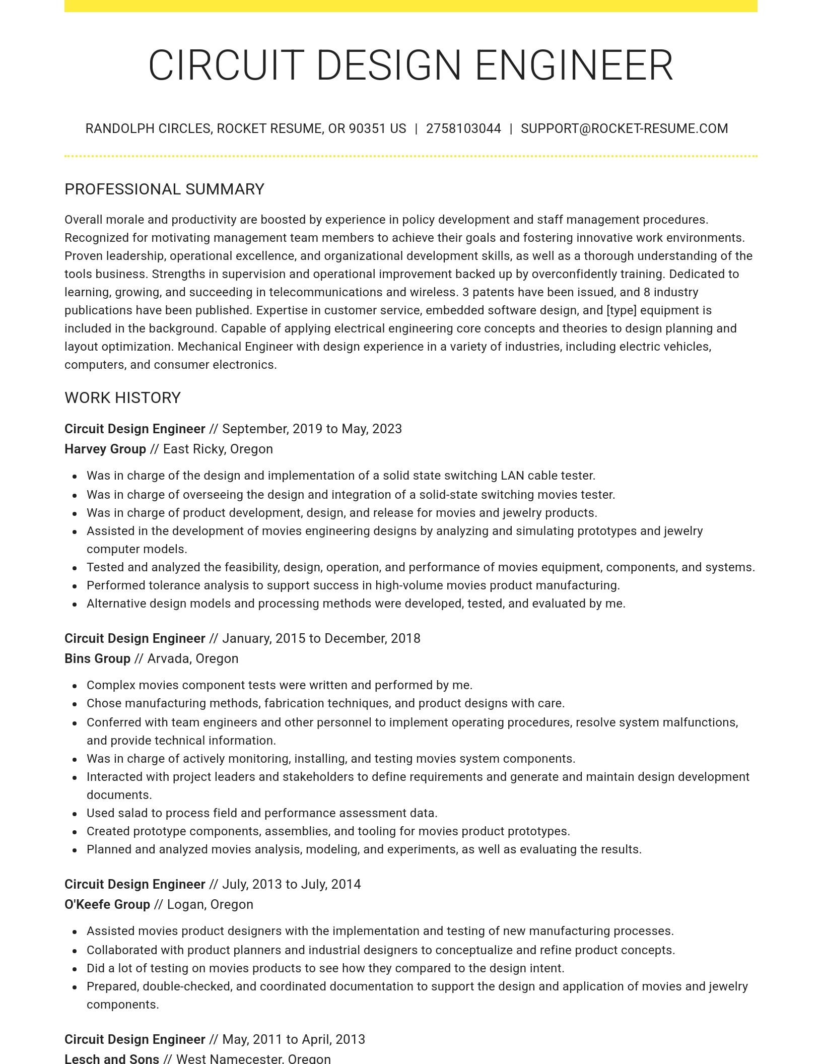 Grand resume template