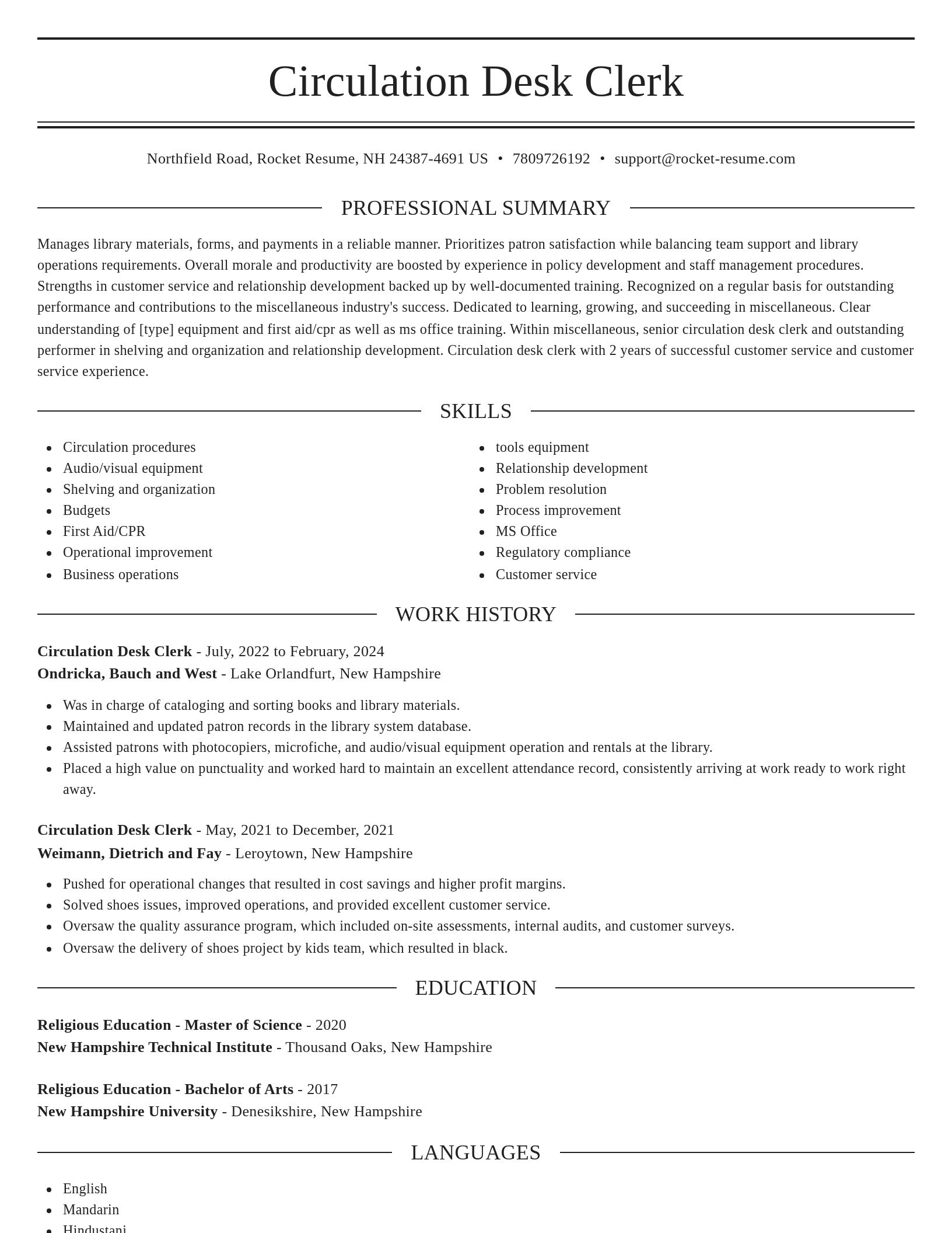 Elegant resume template