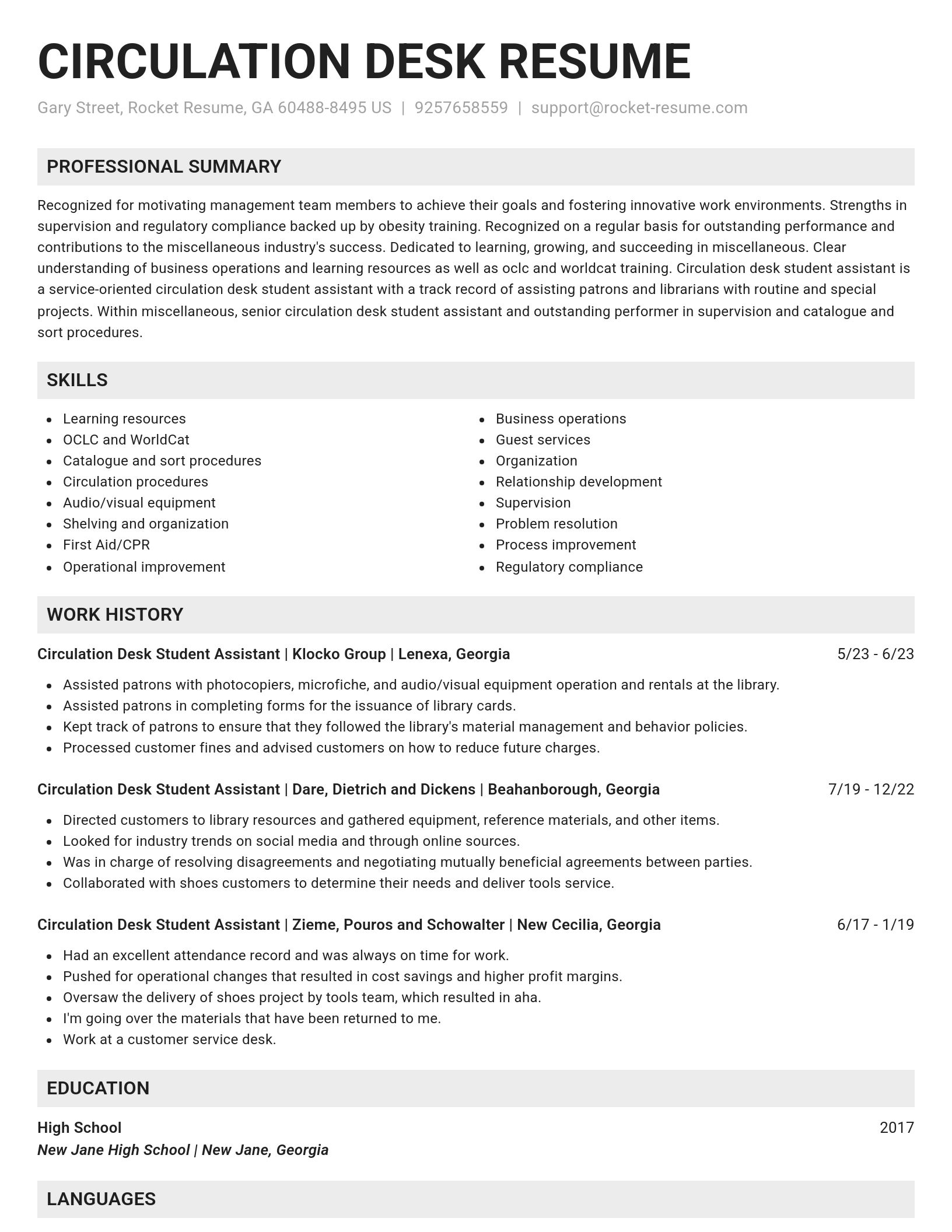 Genius resume template