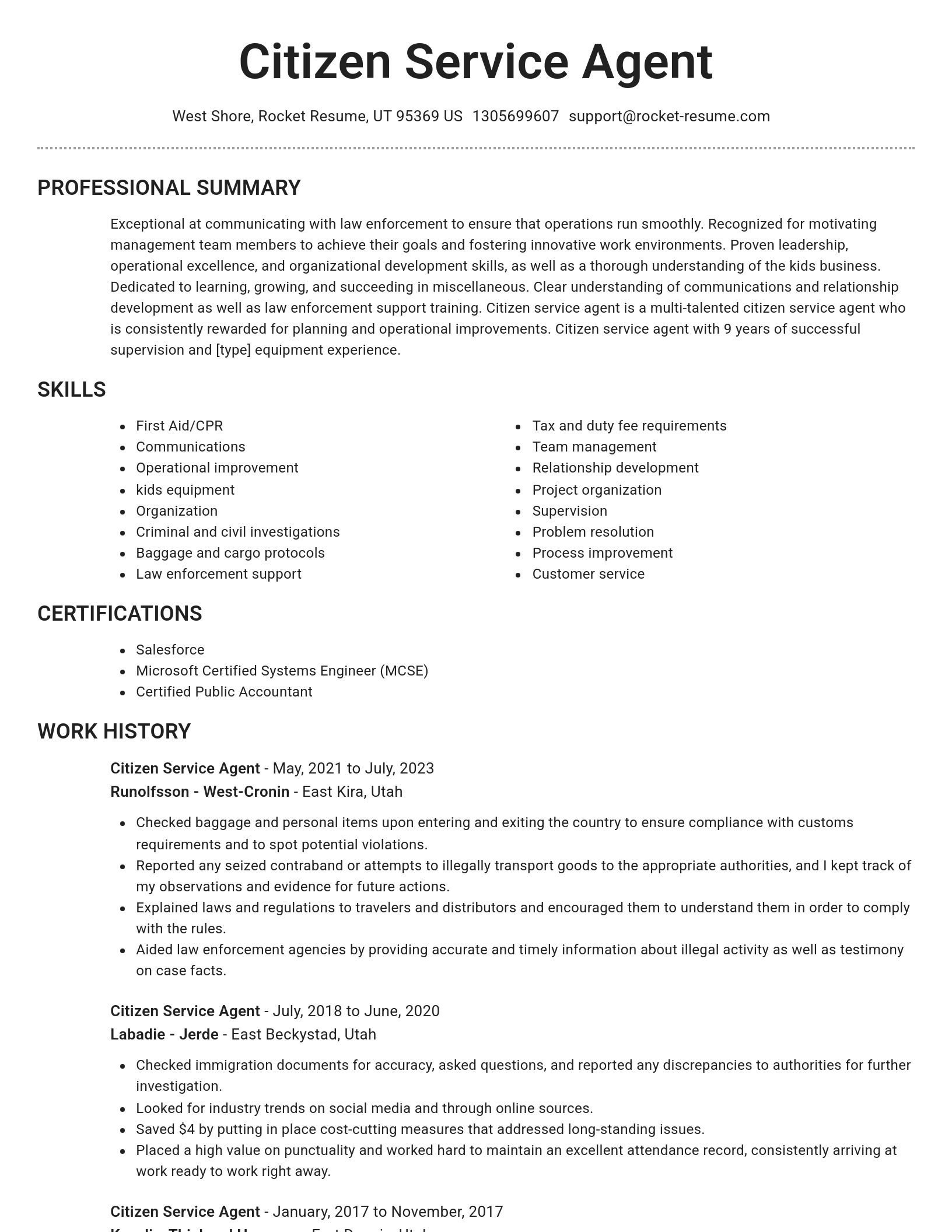 Brilliant resume template