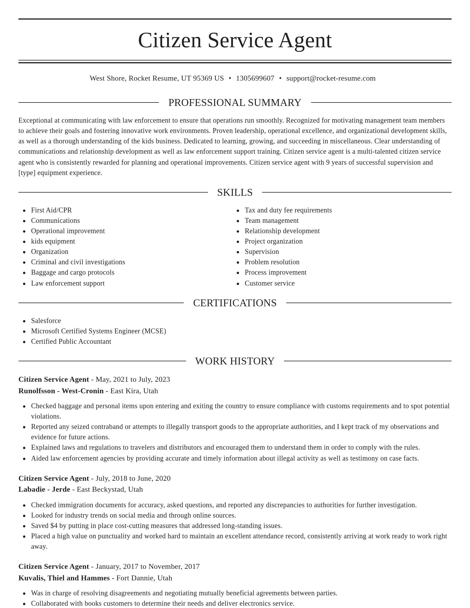Elegant resume template