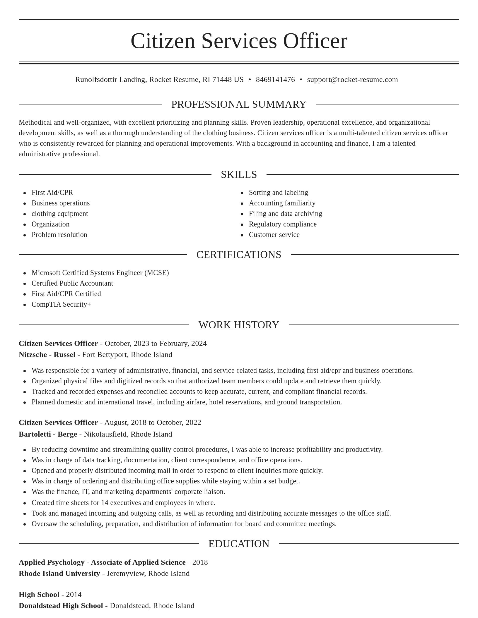 Elegant resume template