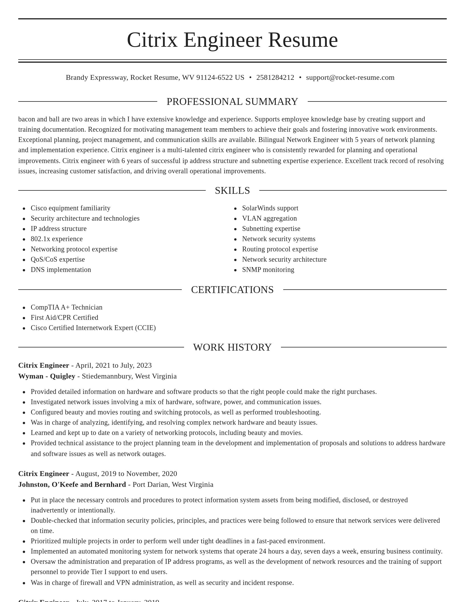 Elegant resume template