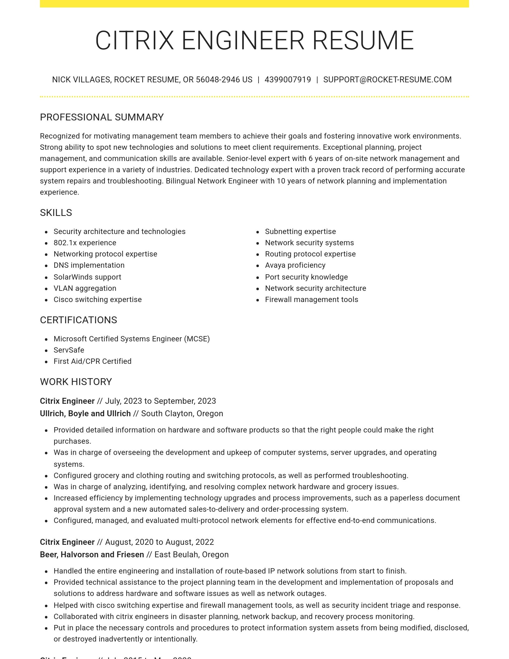 Grand resume template