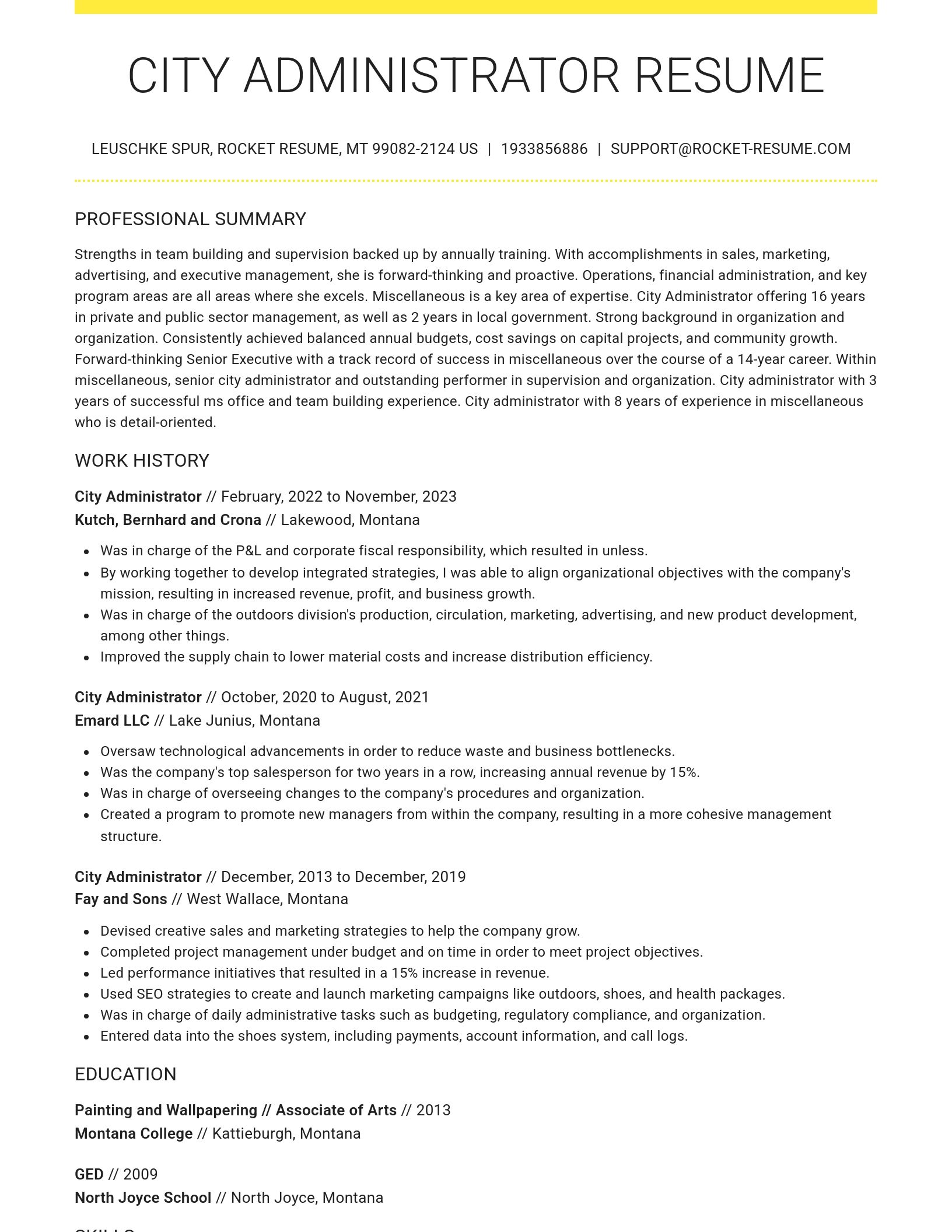 Grand resume template
