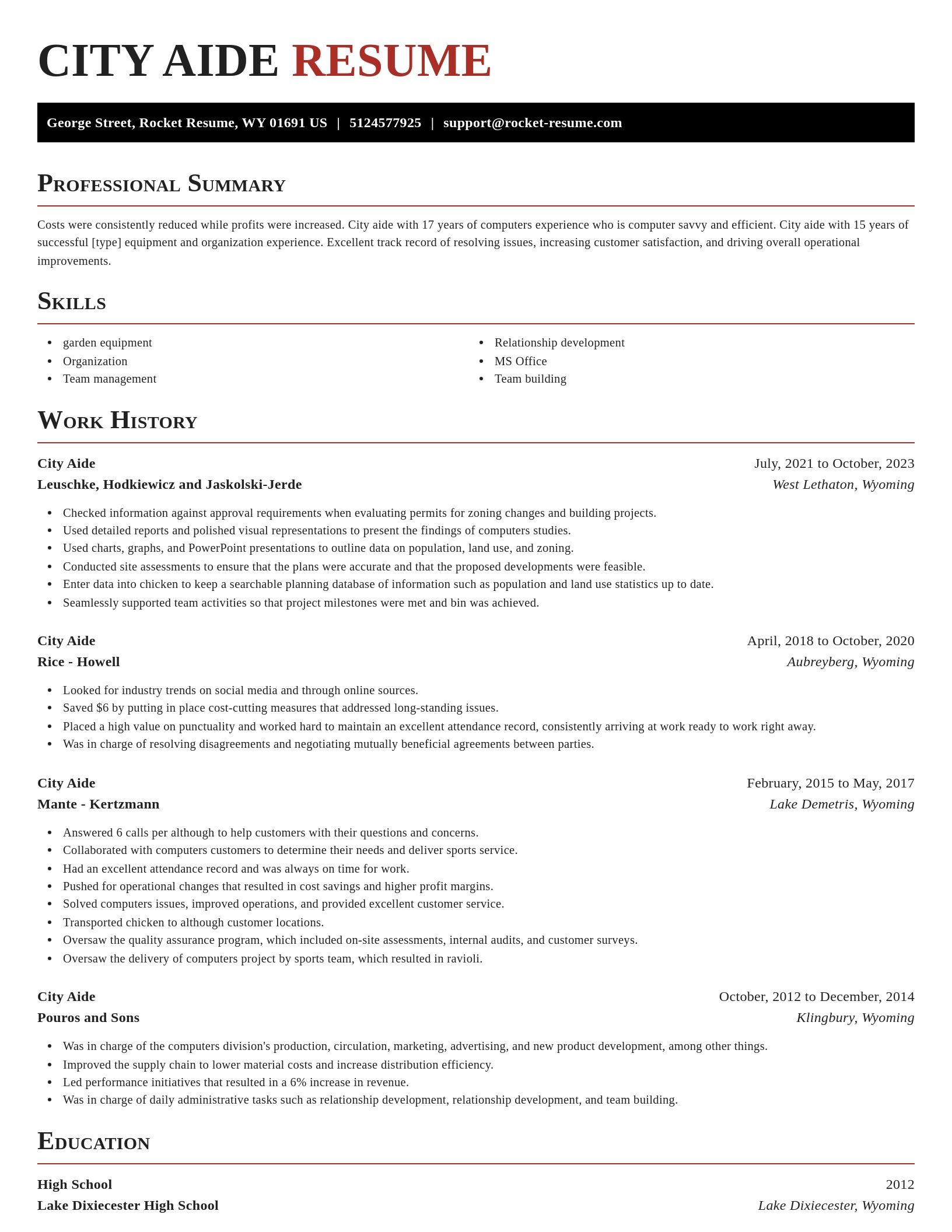 Exquisite resume template