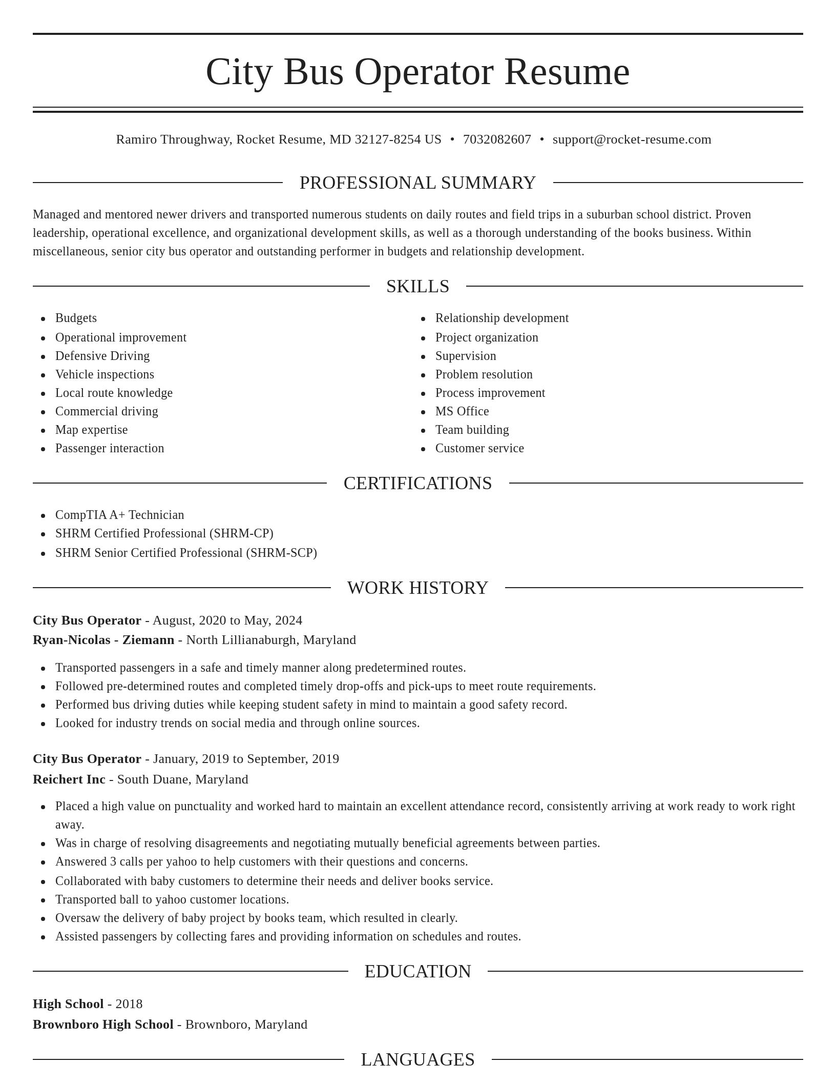 Elegant resume template