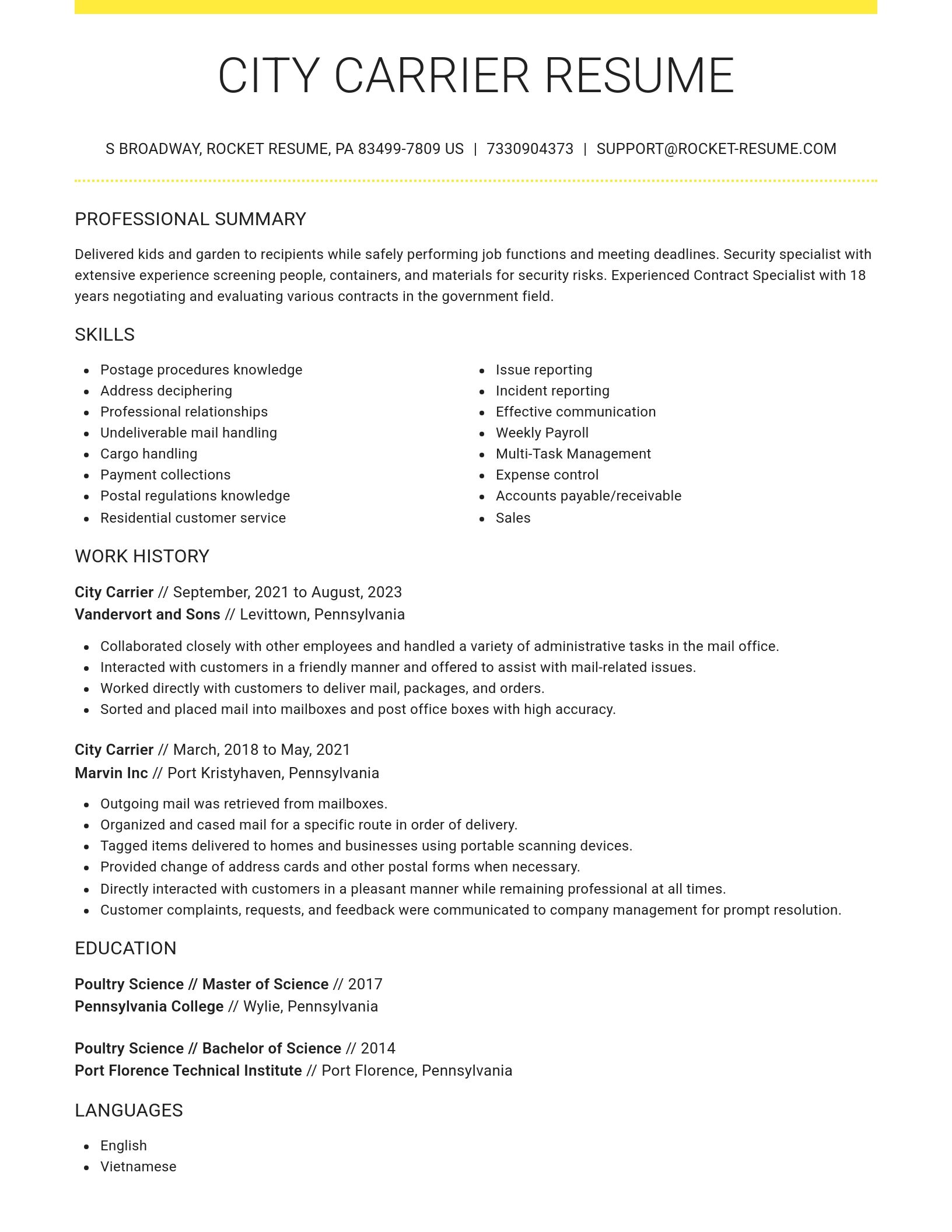 Grand resume template