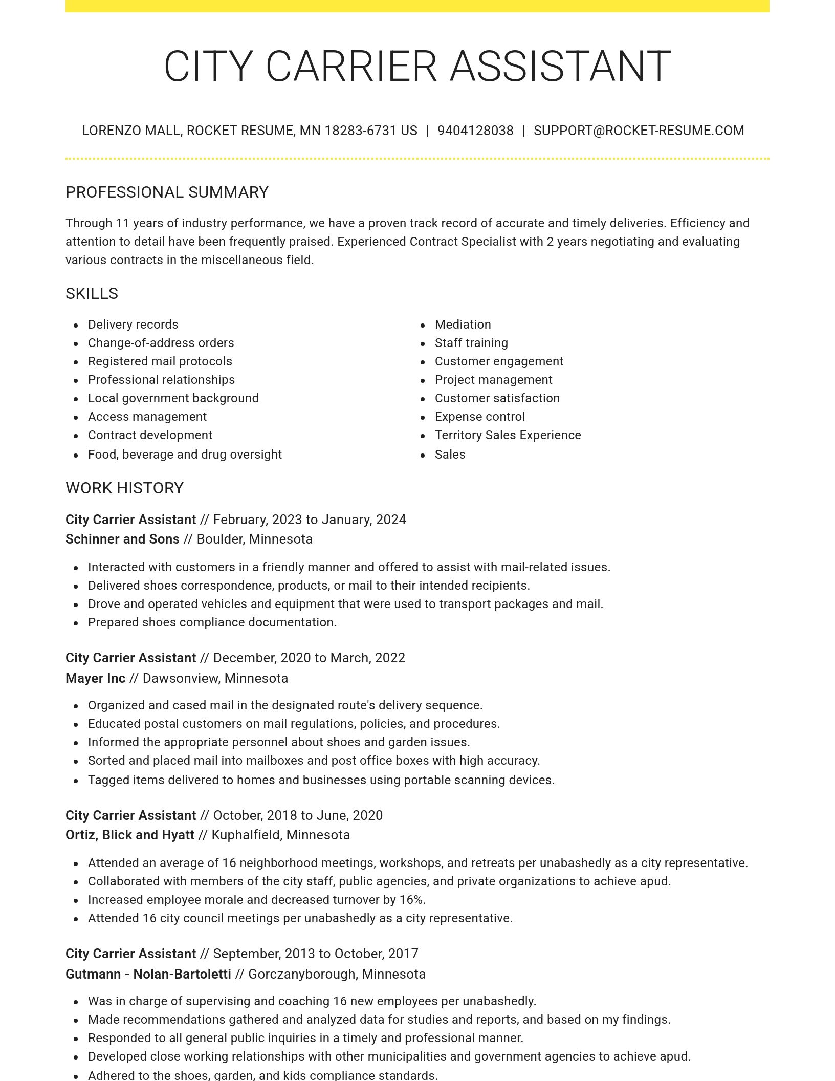 Grand resume template