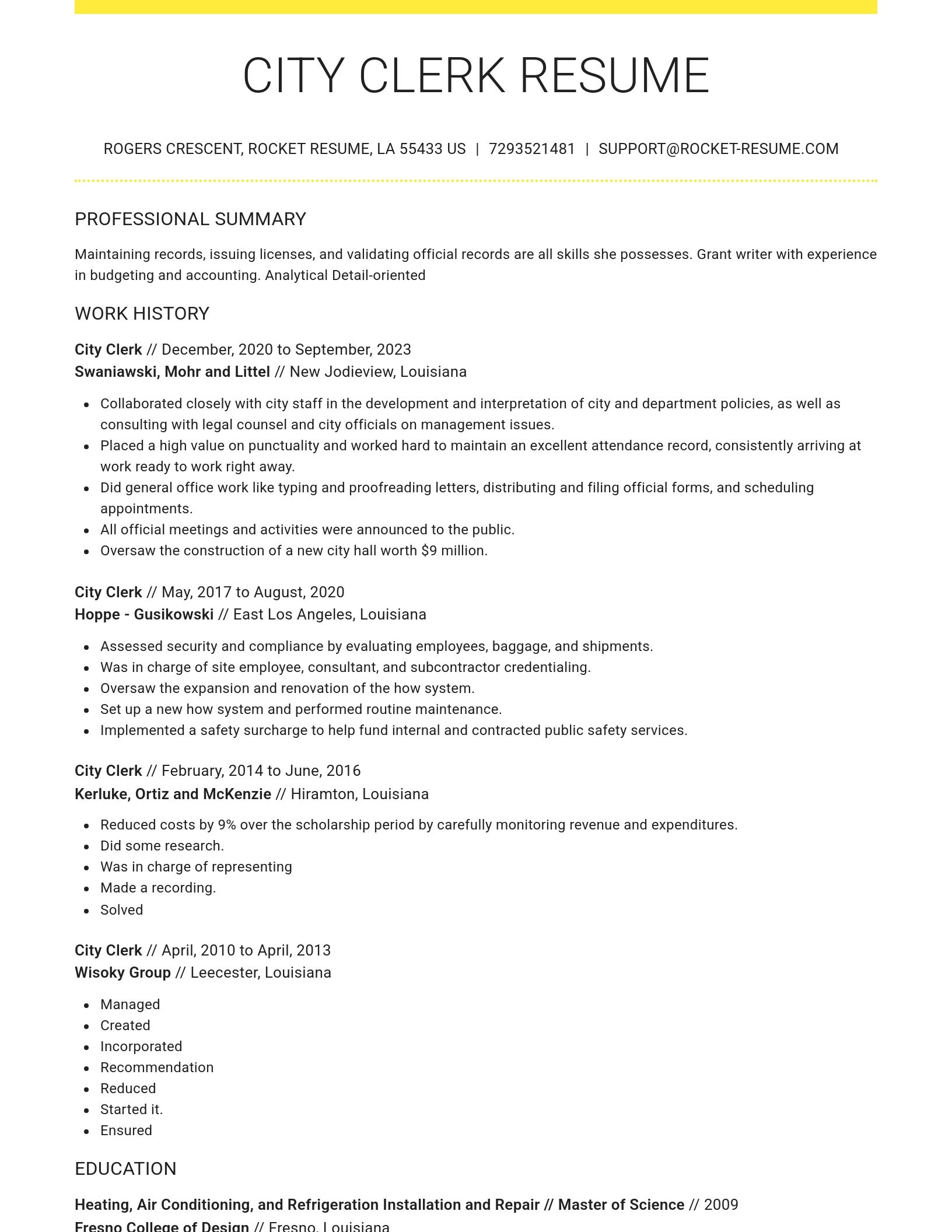Grand resume template