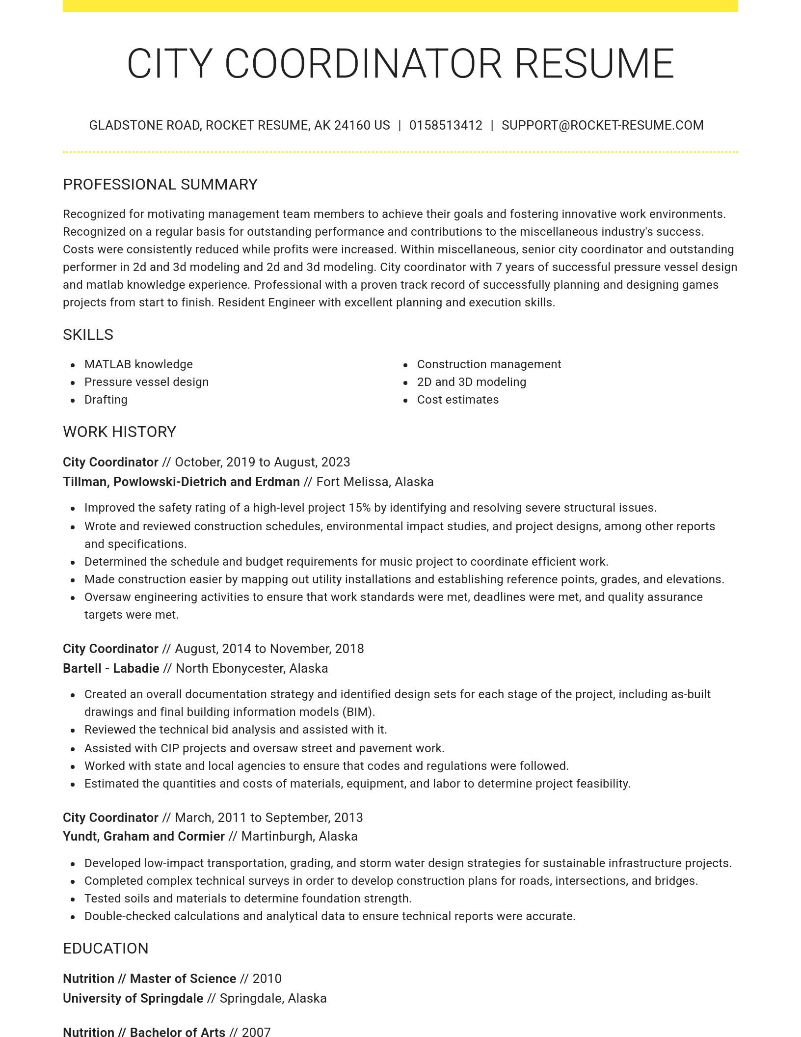 Grand resume template