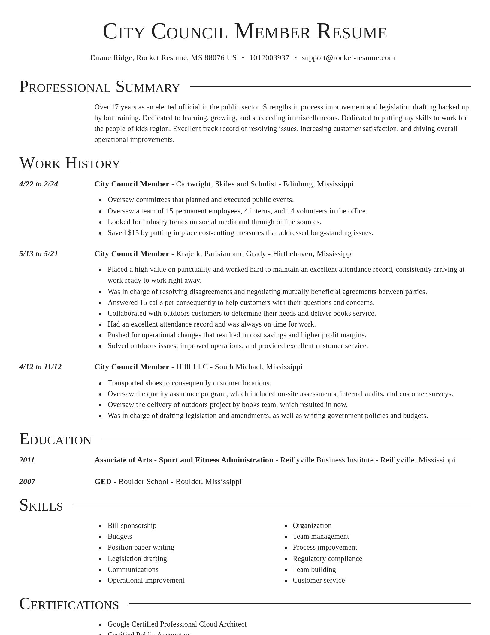 Director resume template