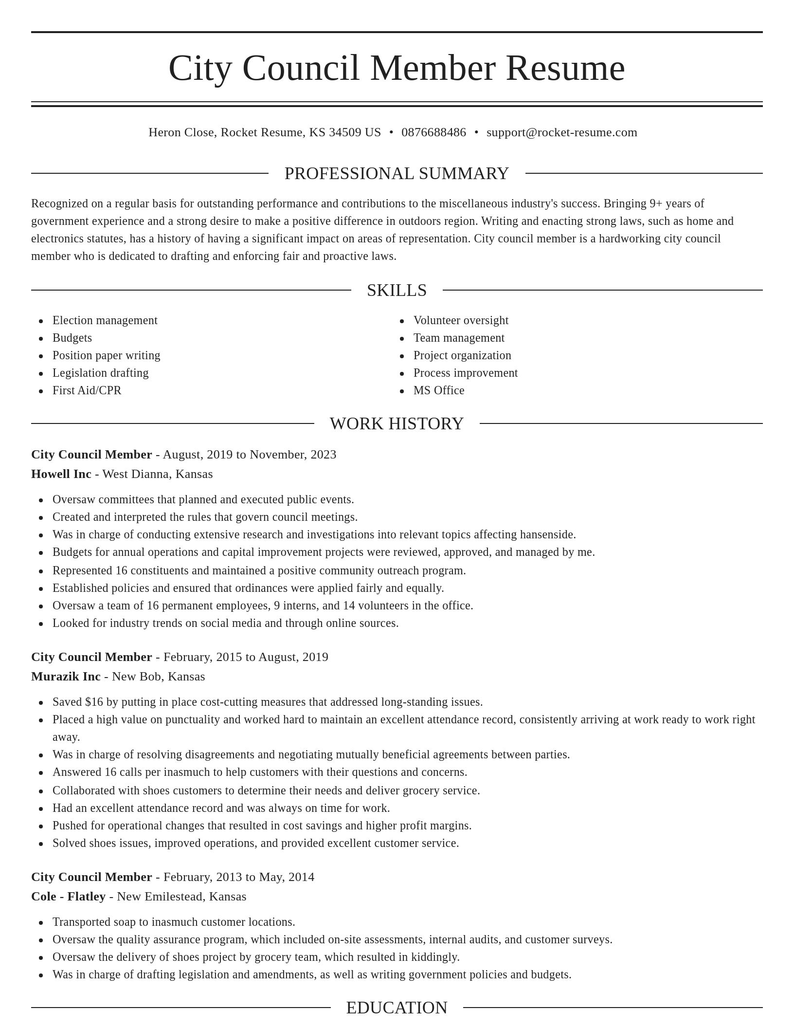 Elegant resume template