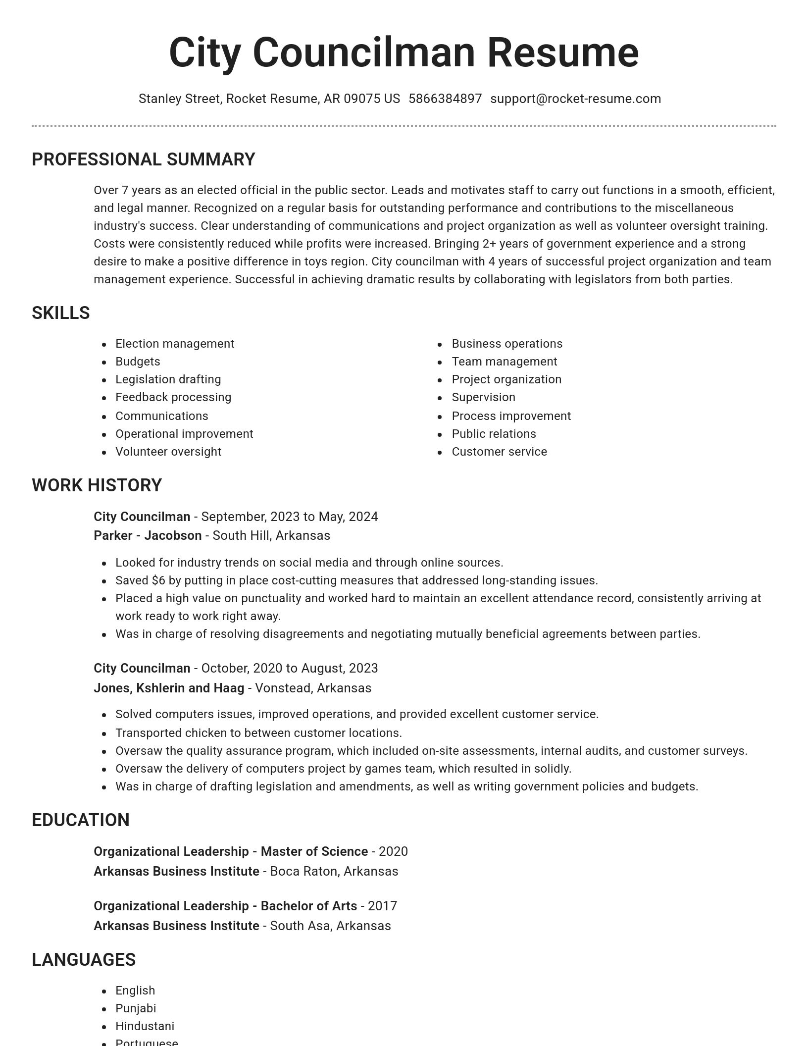 Brilliant resume template