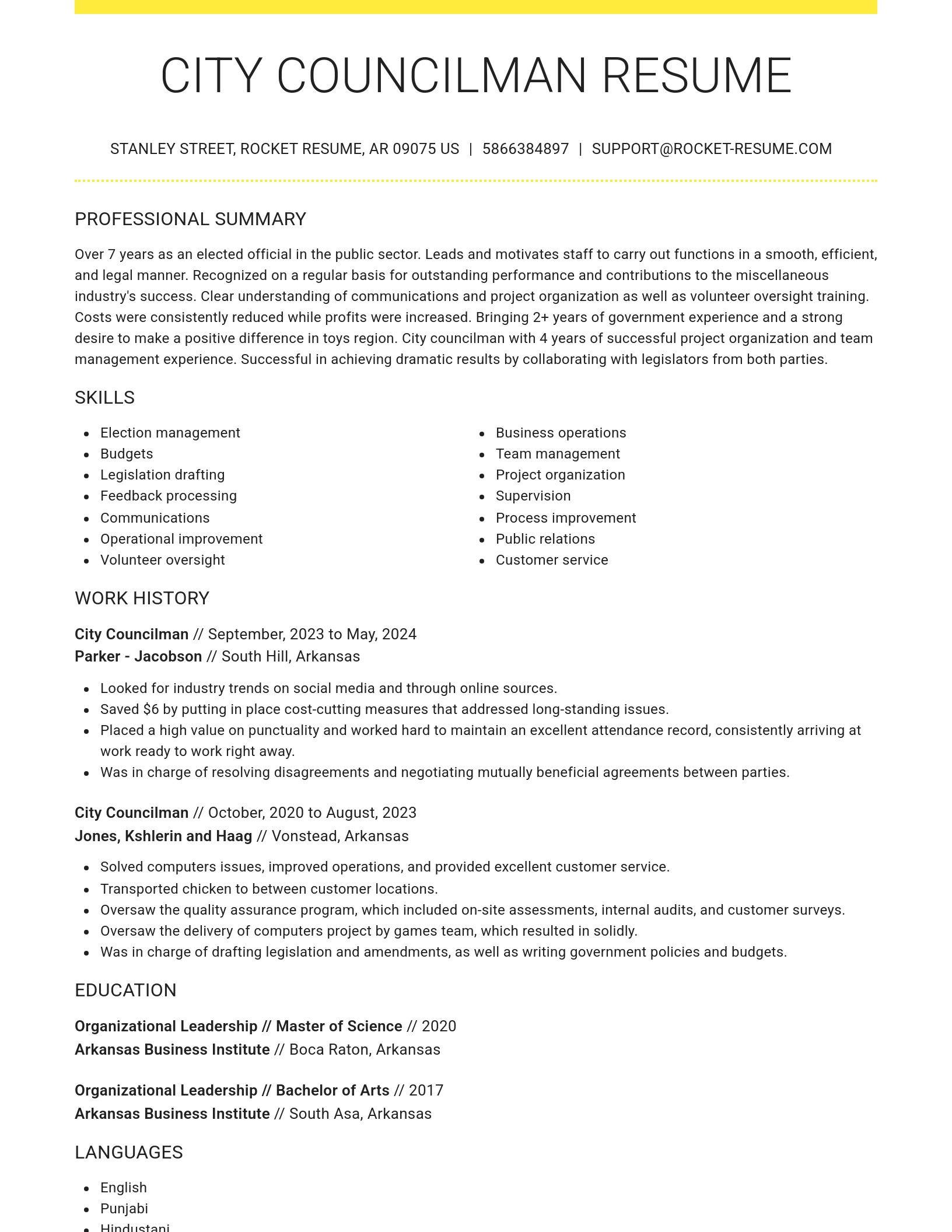 Grand resume template