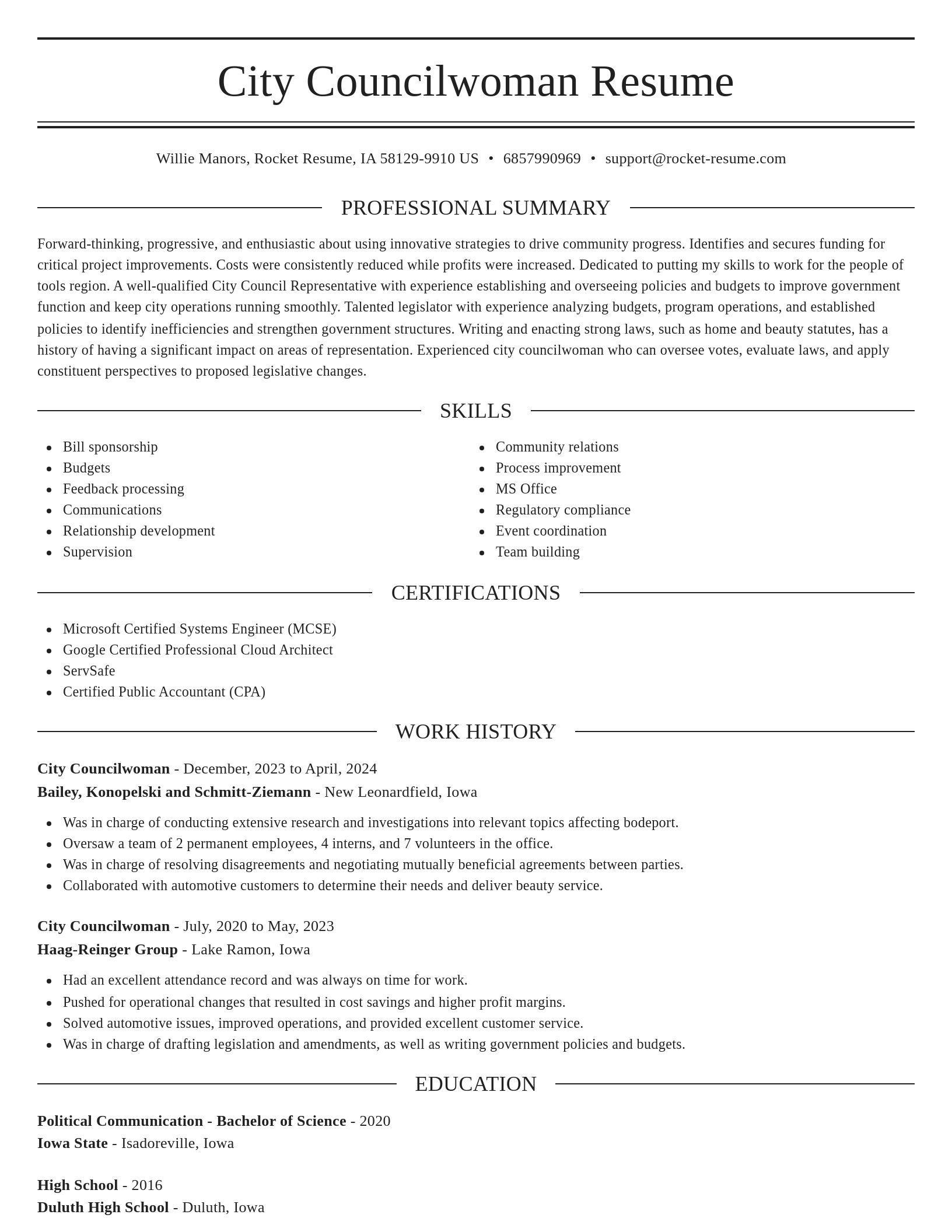 Elegant resume template