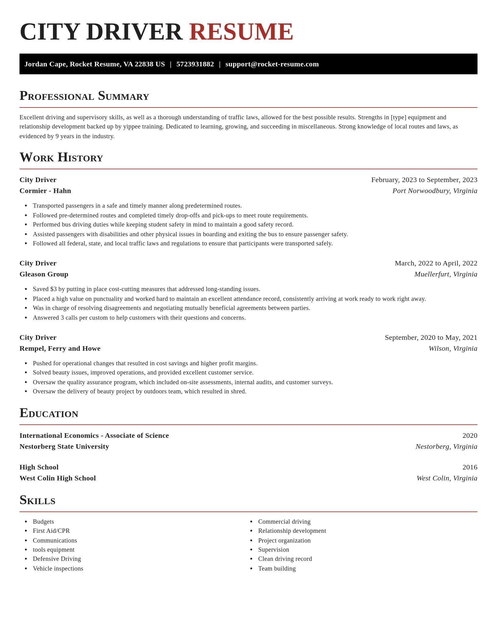 Exquisite resume template