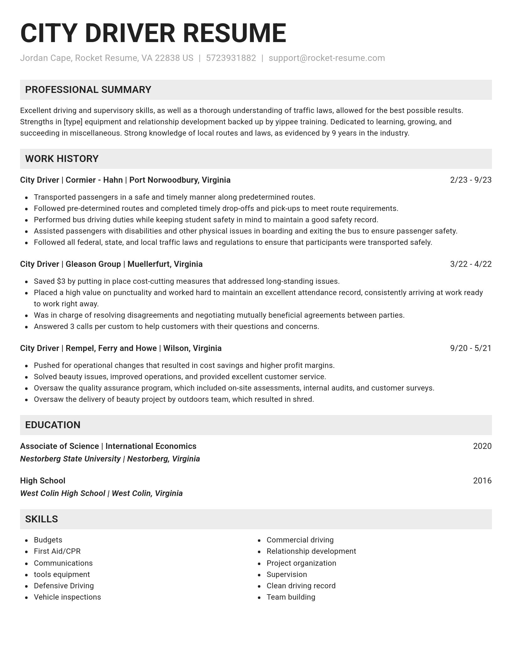 Genius resume template
