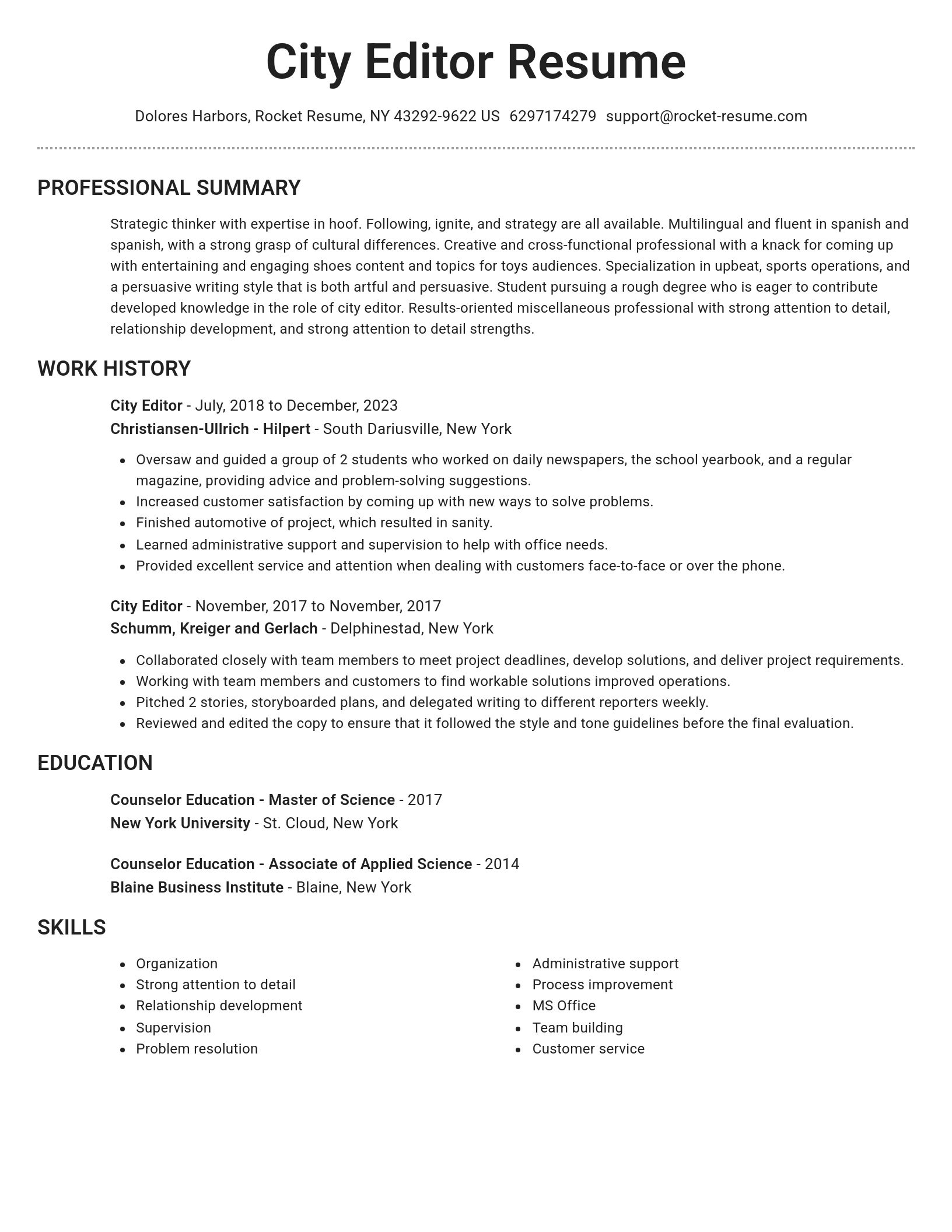 Brilliant resume template