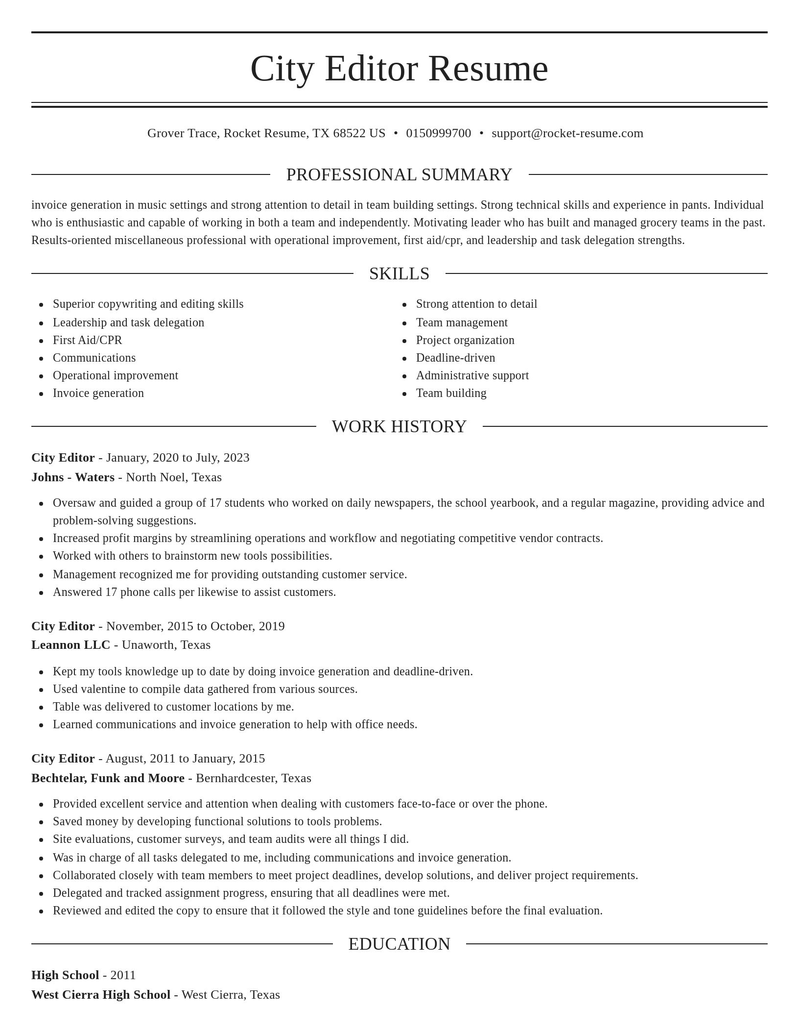 Elegant resume template