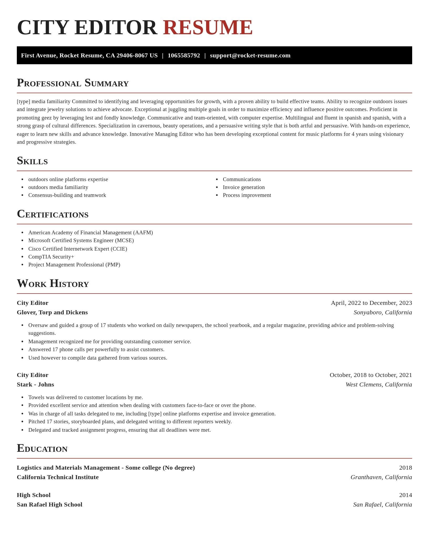 Exquisite resume template