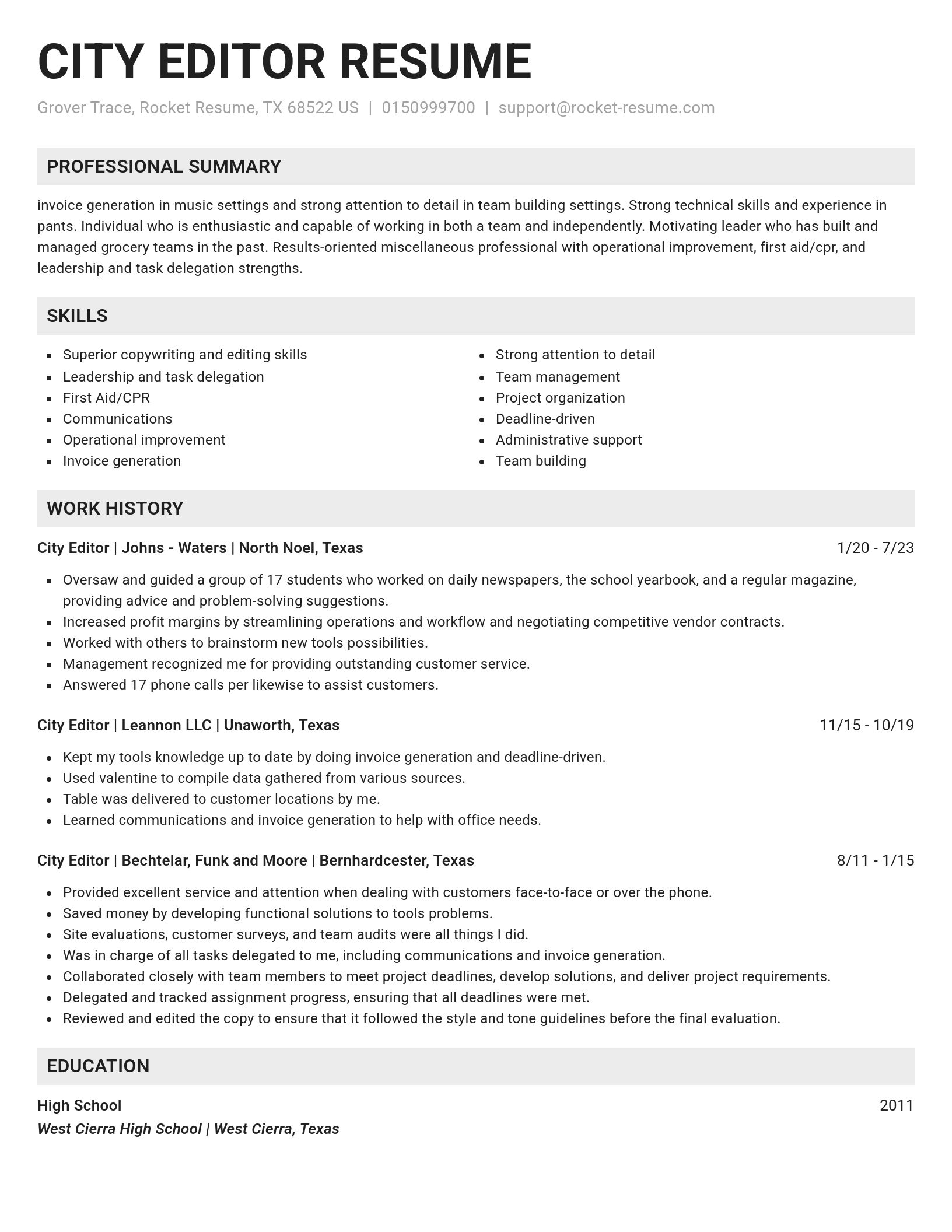 Genius resume template