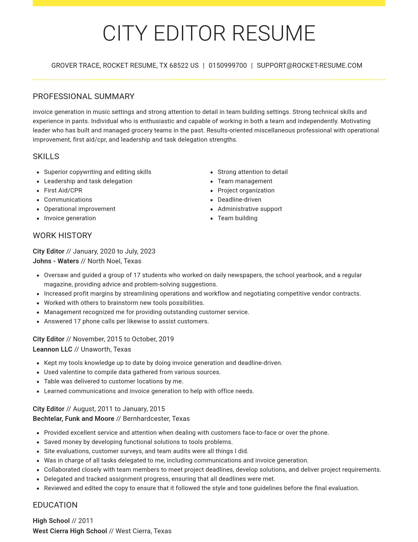 Grand resume template