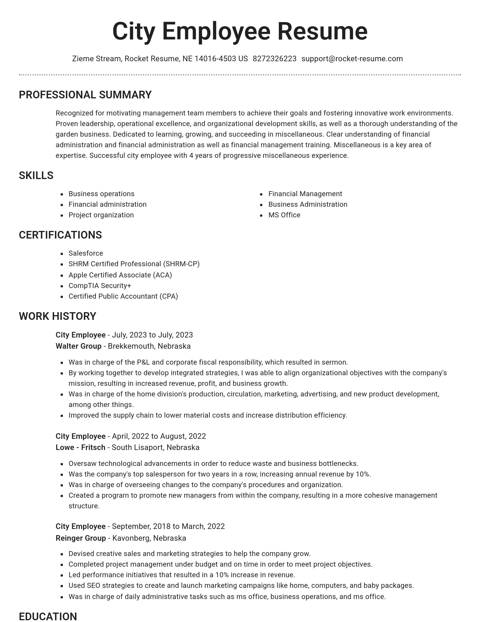 Brilliant resume template