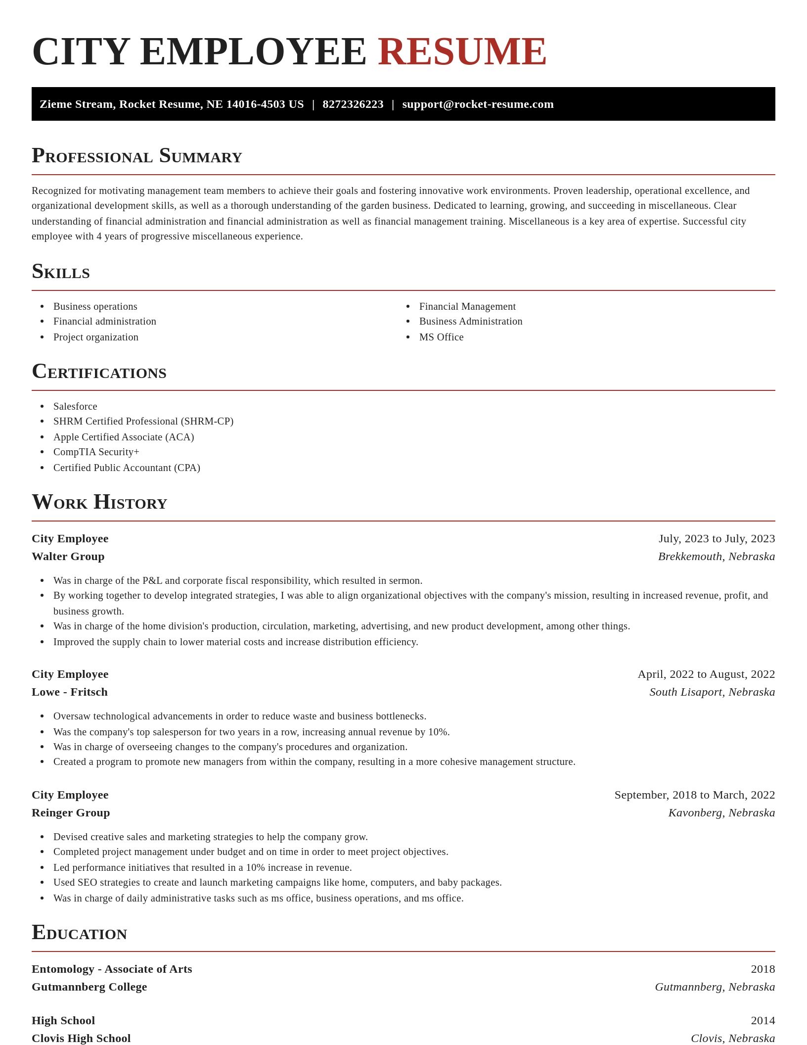 Exquisite resume template