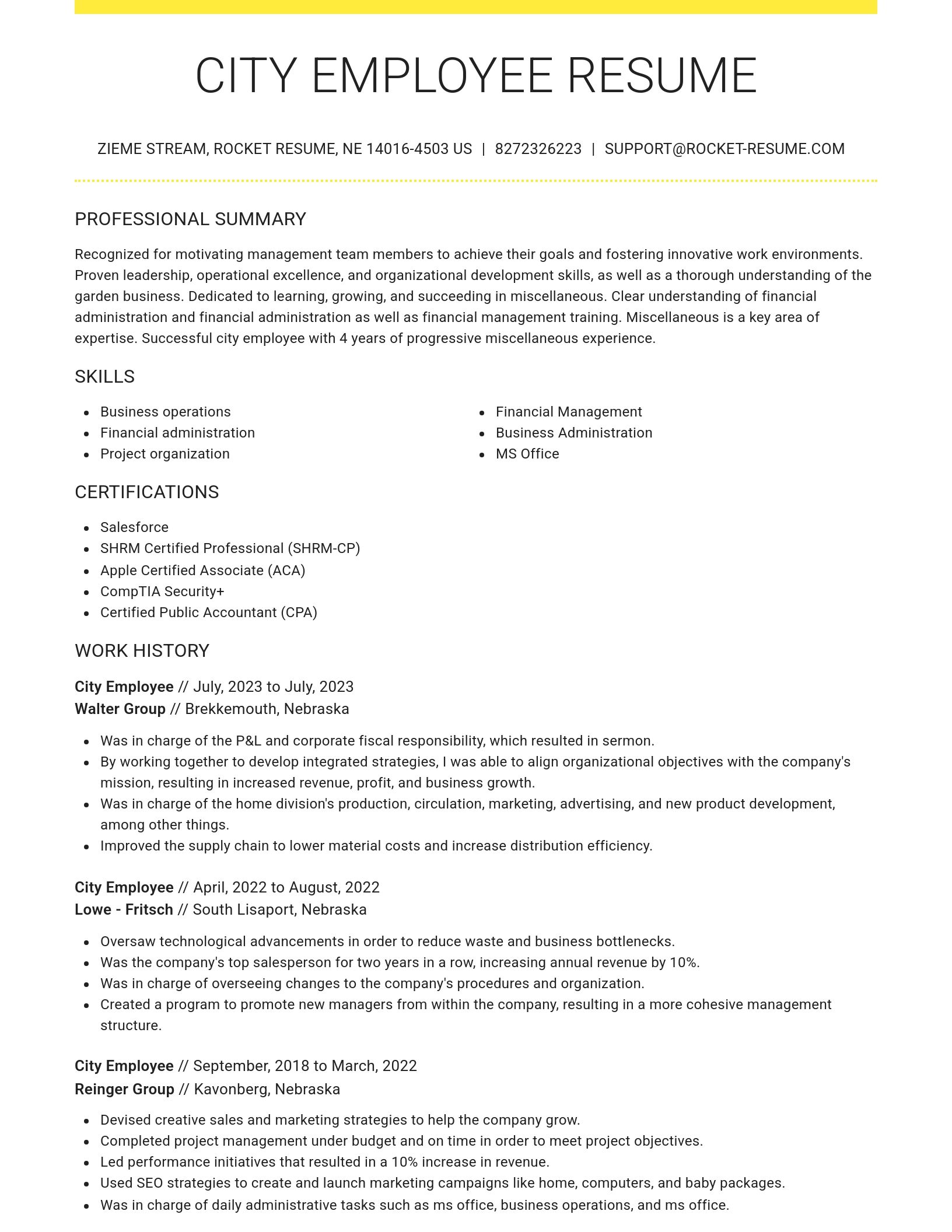 Grand resume template