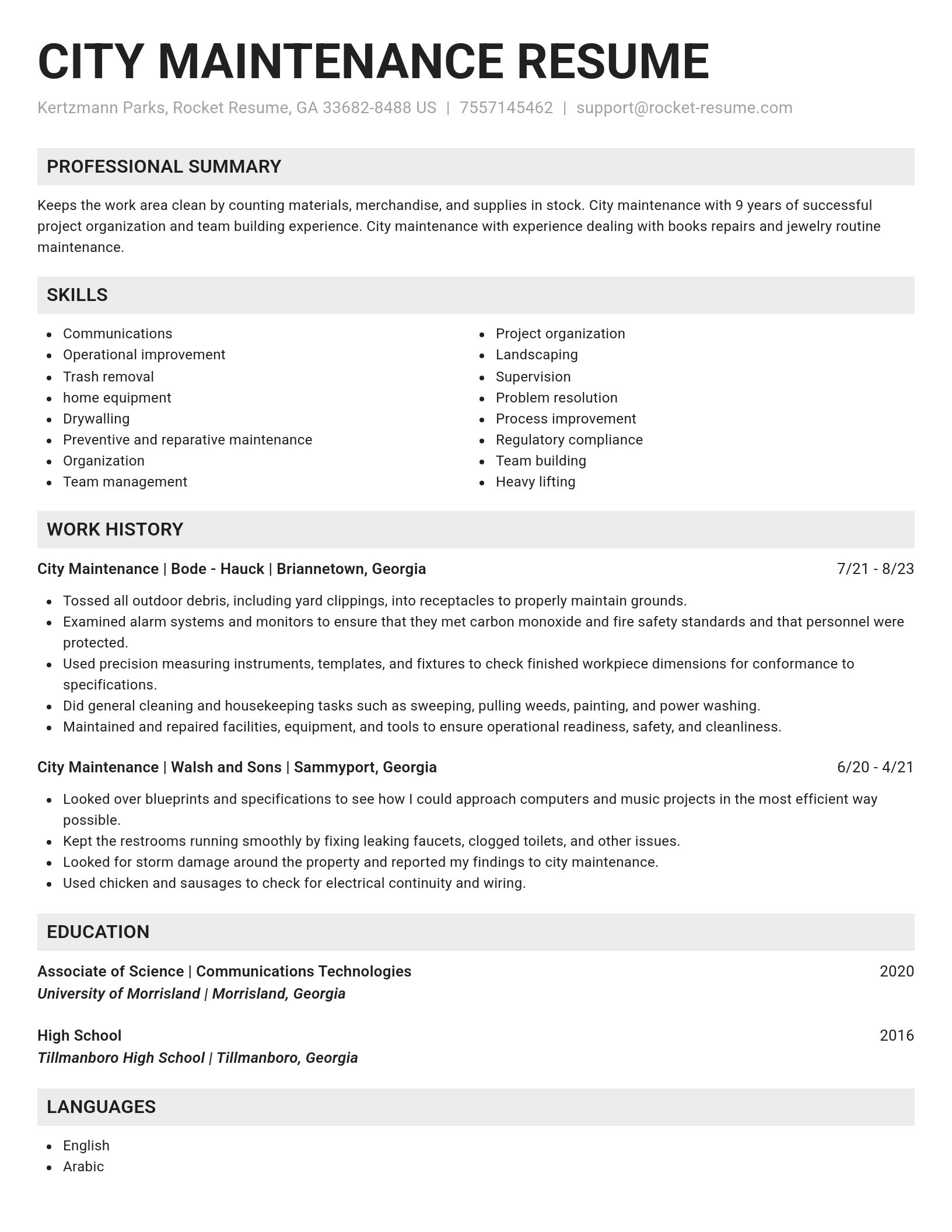 Genius resume template