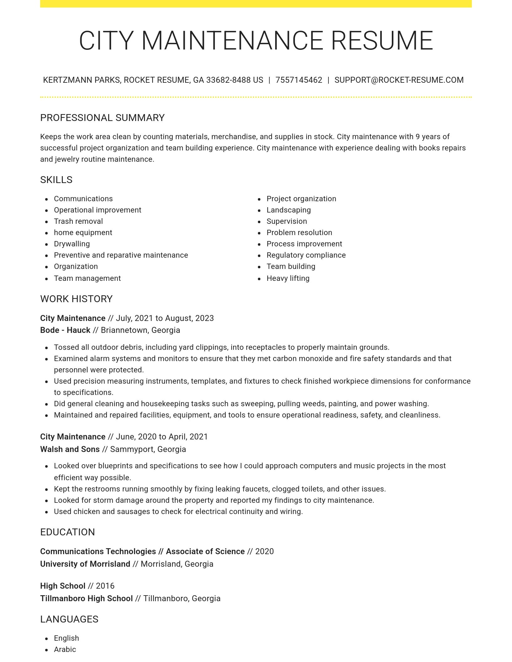 Grand resume template