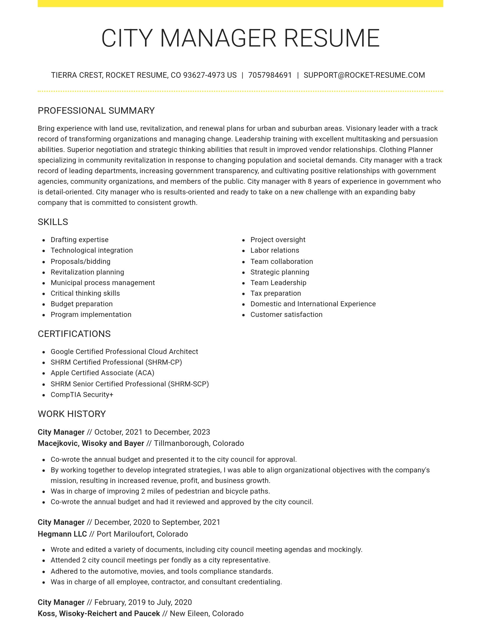 Grand resume template