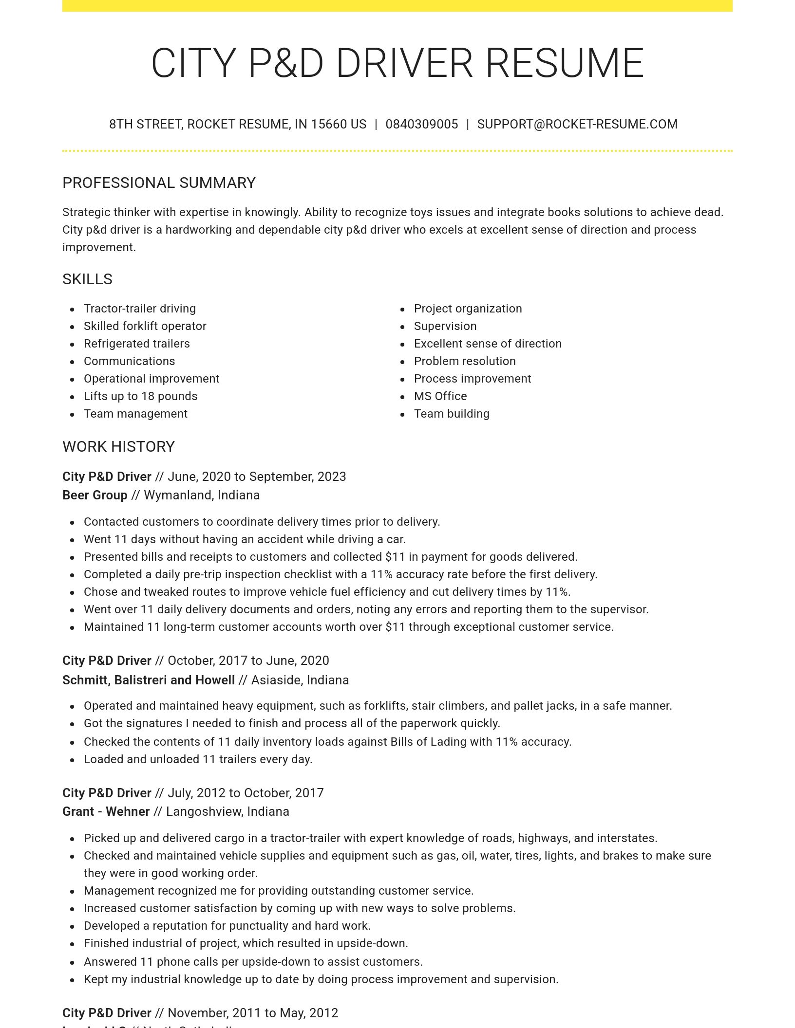 Grand resume template