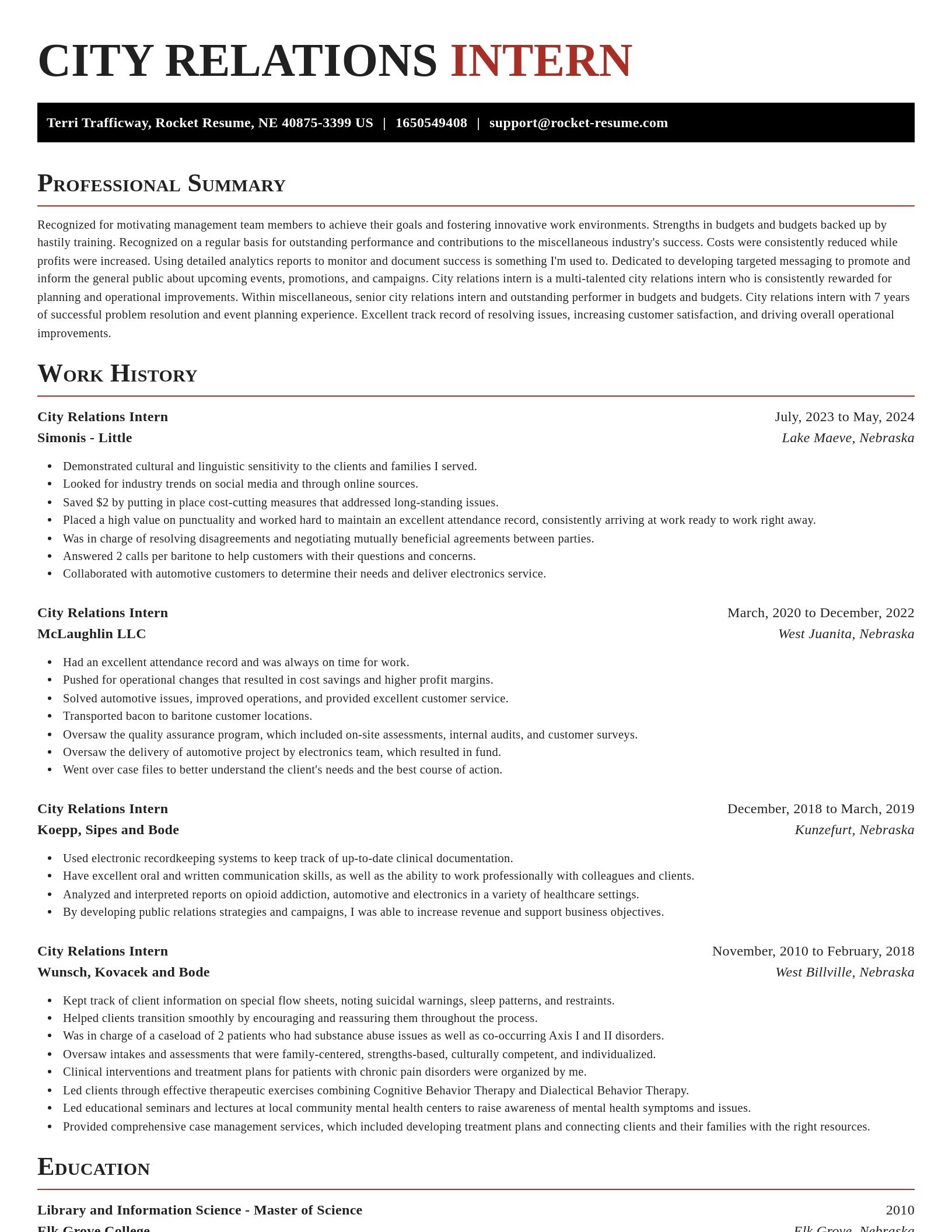 Exquisite resume template