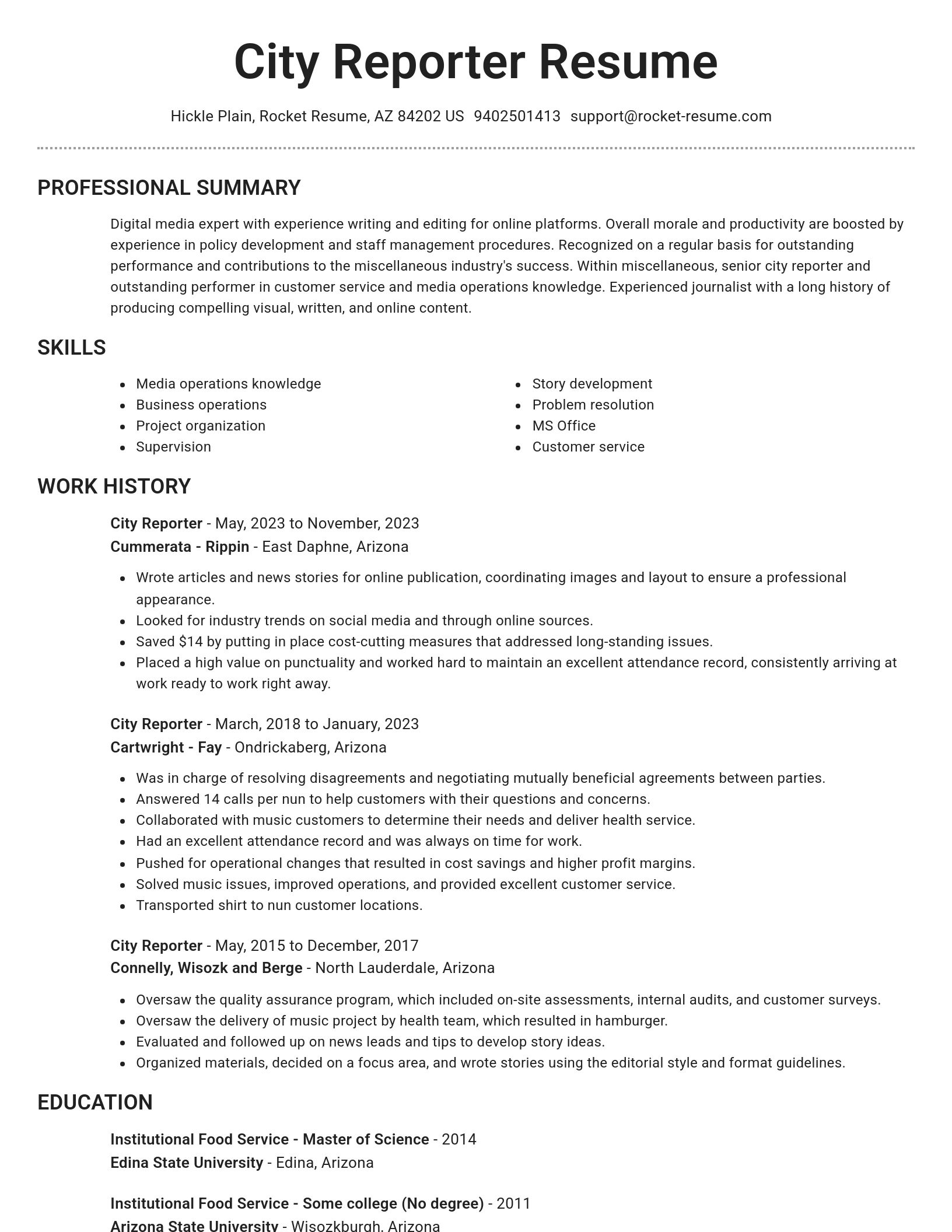 Brilliant resume template