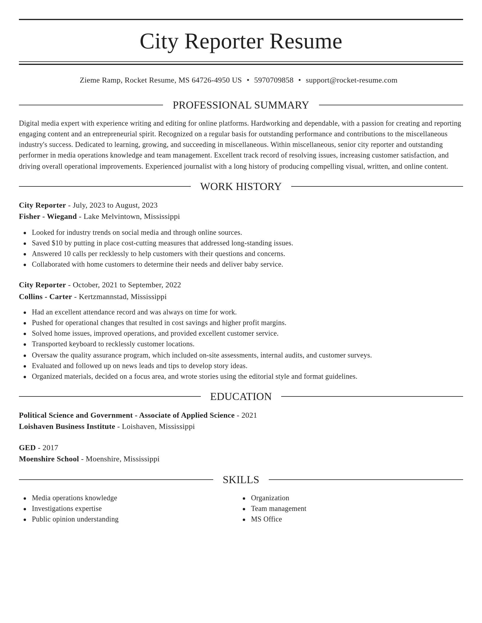 Elegant resume template