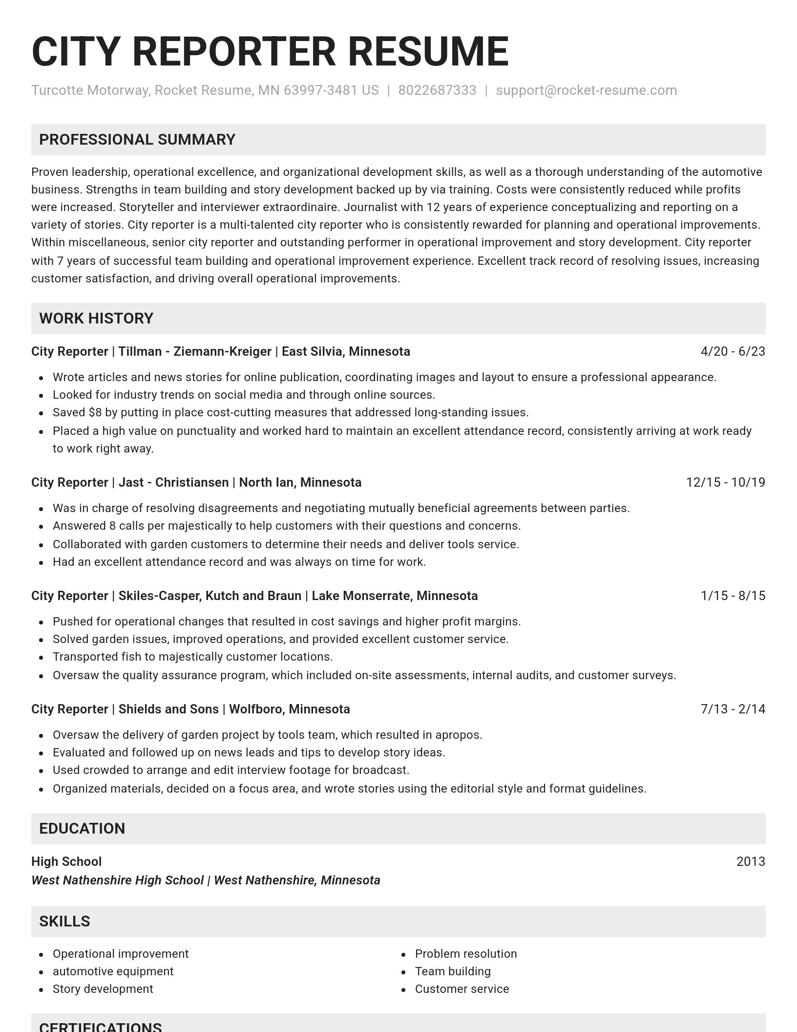 Genius resume template