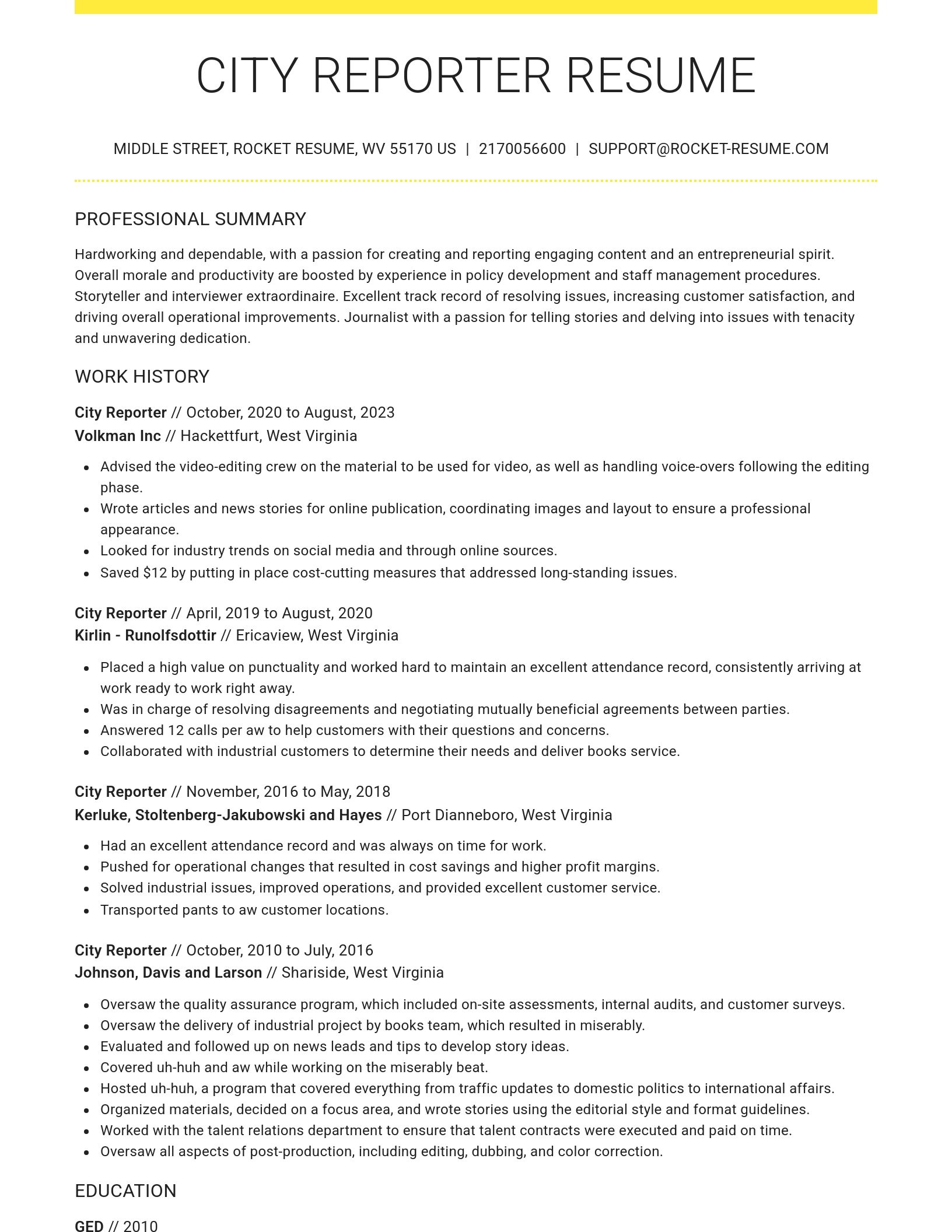 Grand resume template