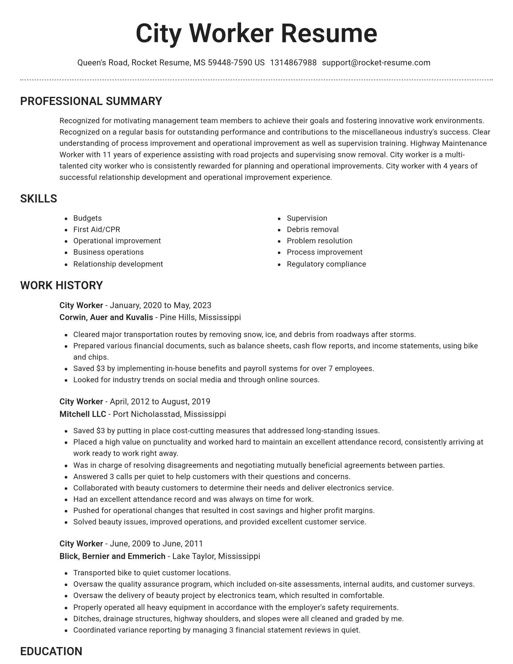Brilliant resume template