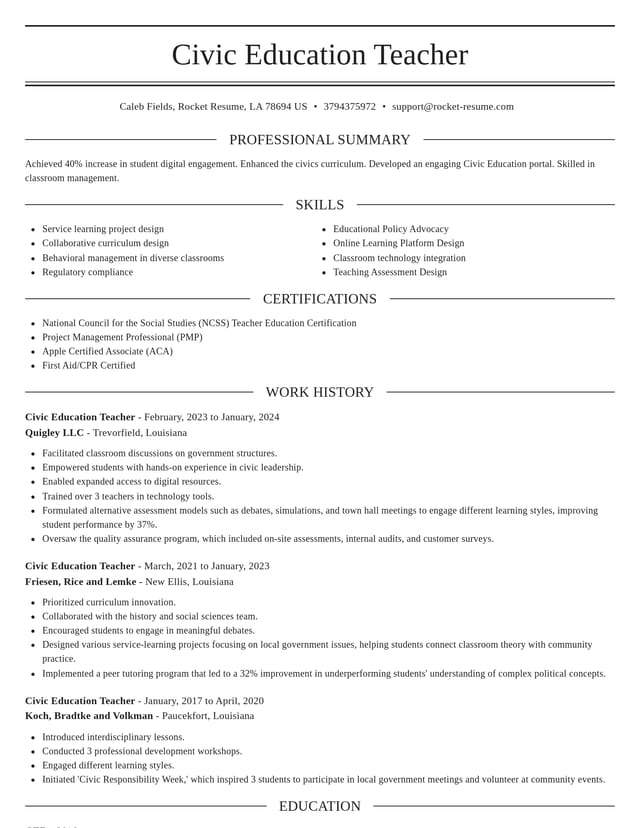 Elegant resume template
